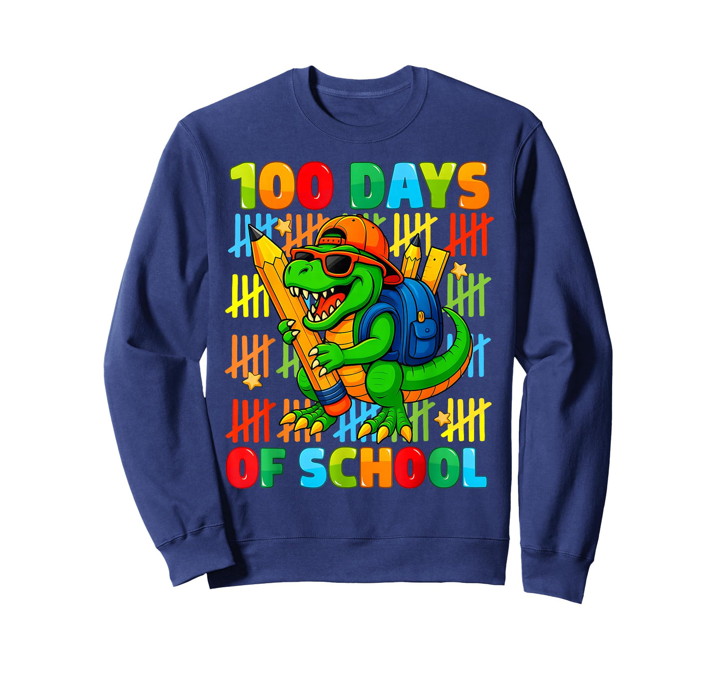 100th Day of School 100 Days Dinosaur for Boys Mens Kids T-Shirt