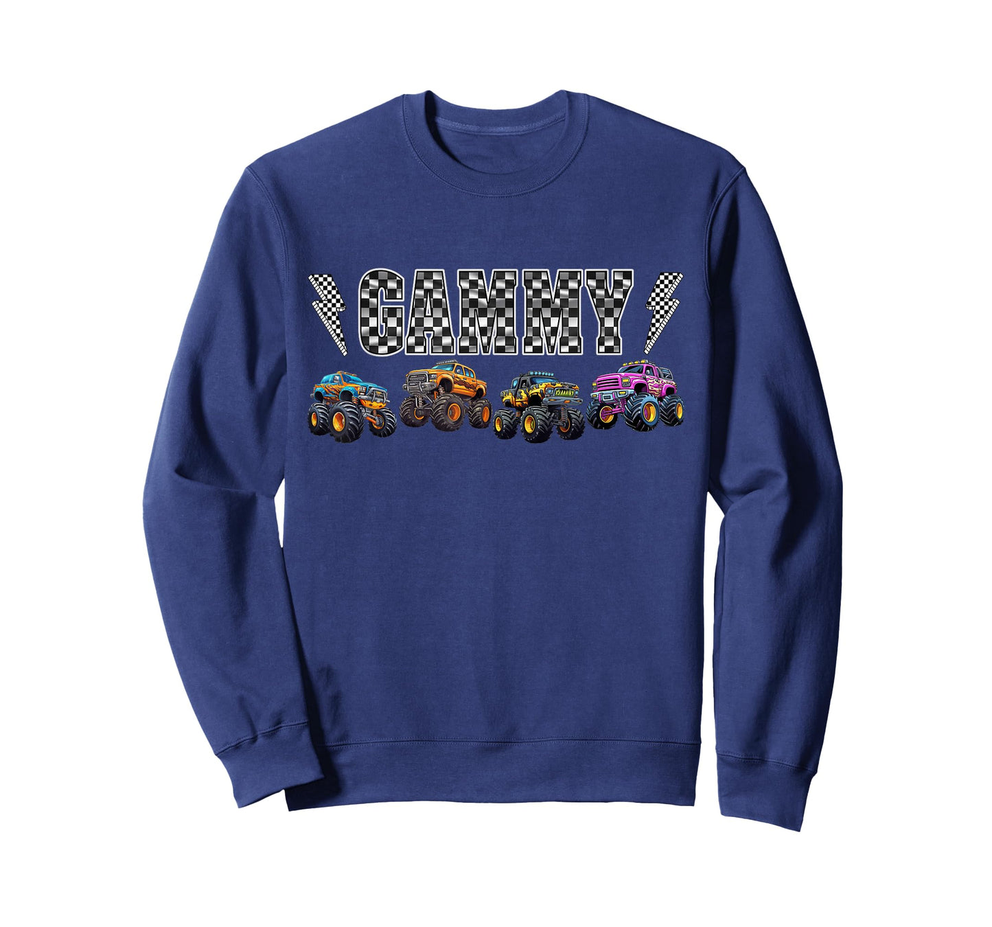 Gammy Retro Monster Truck Family Crew Birthday Matching T-Shirt