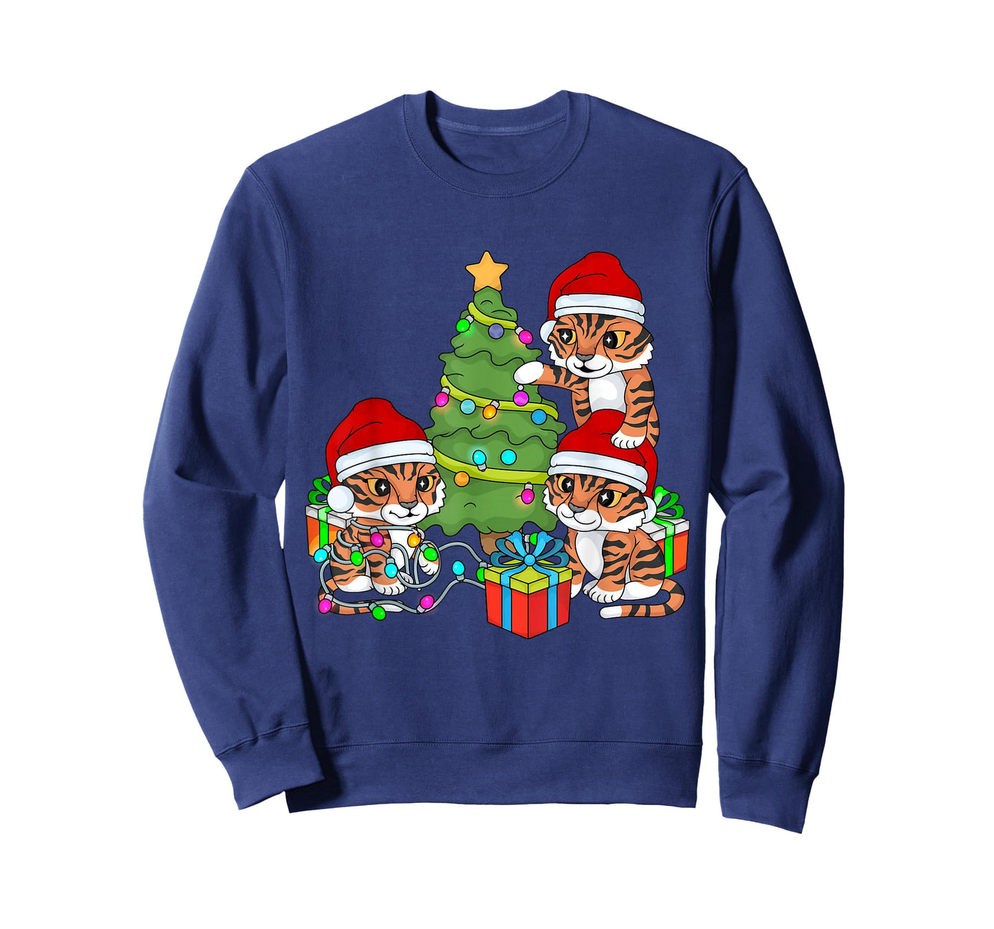 Christmas Tiger Lover Kids Wild Cat Cute Tigers T-Shirt