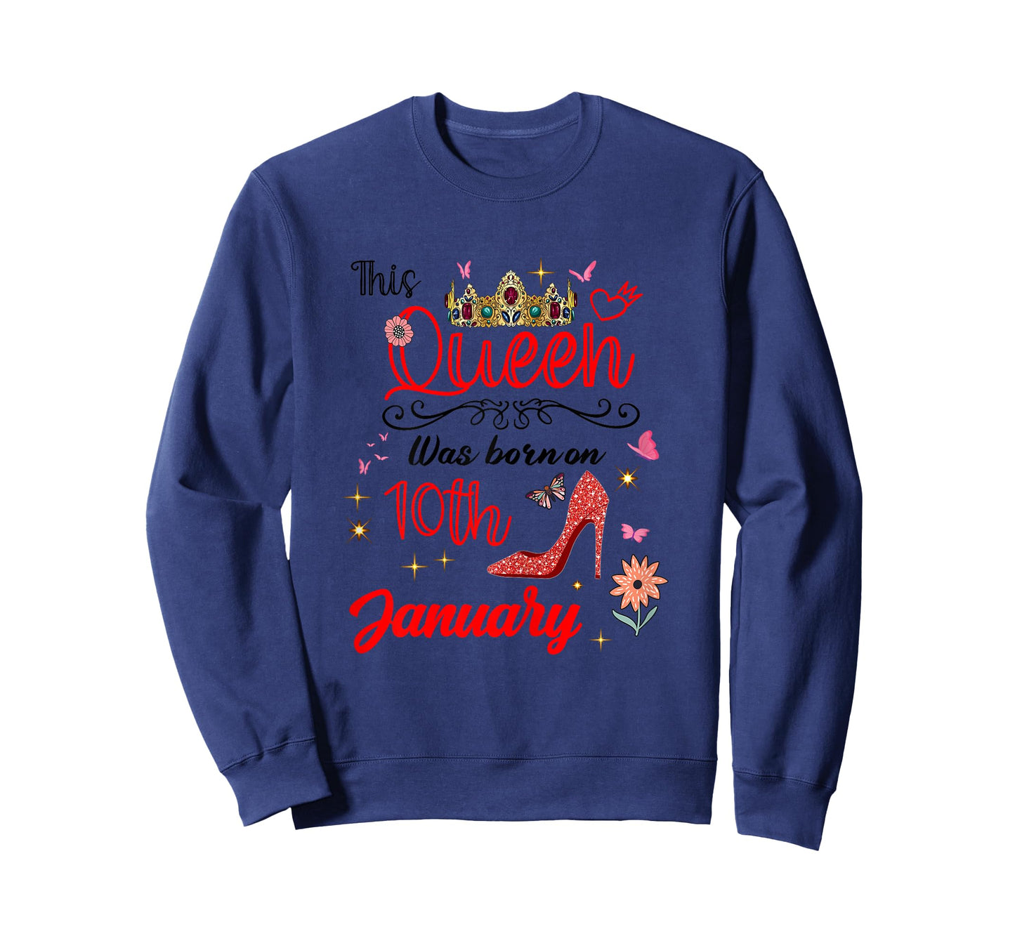 January 10 Birthday This Queen was Born on January 10th T-Shirt