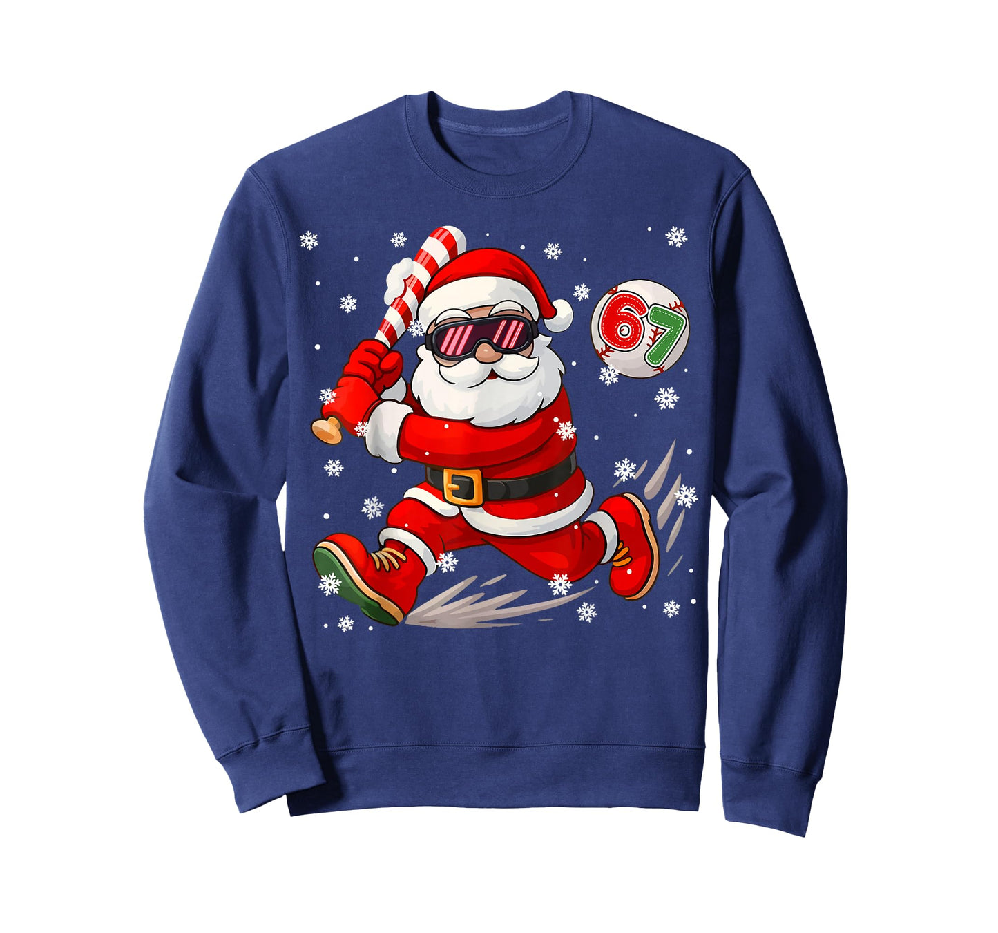 Funny Baseball Santa 67 Christmas Xmas Sports Pajamas Boys T-Shirt