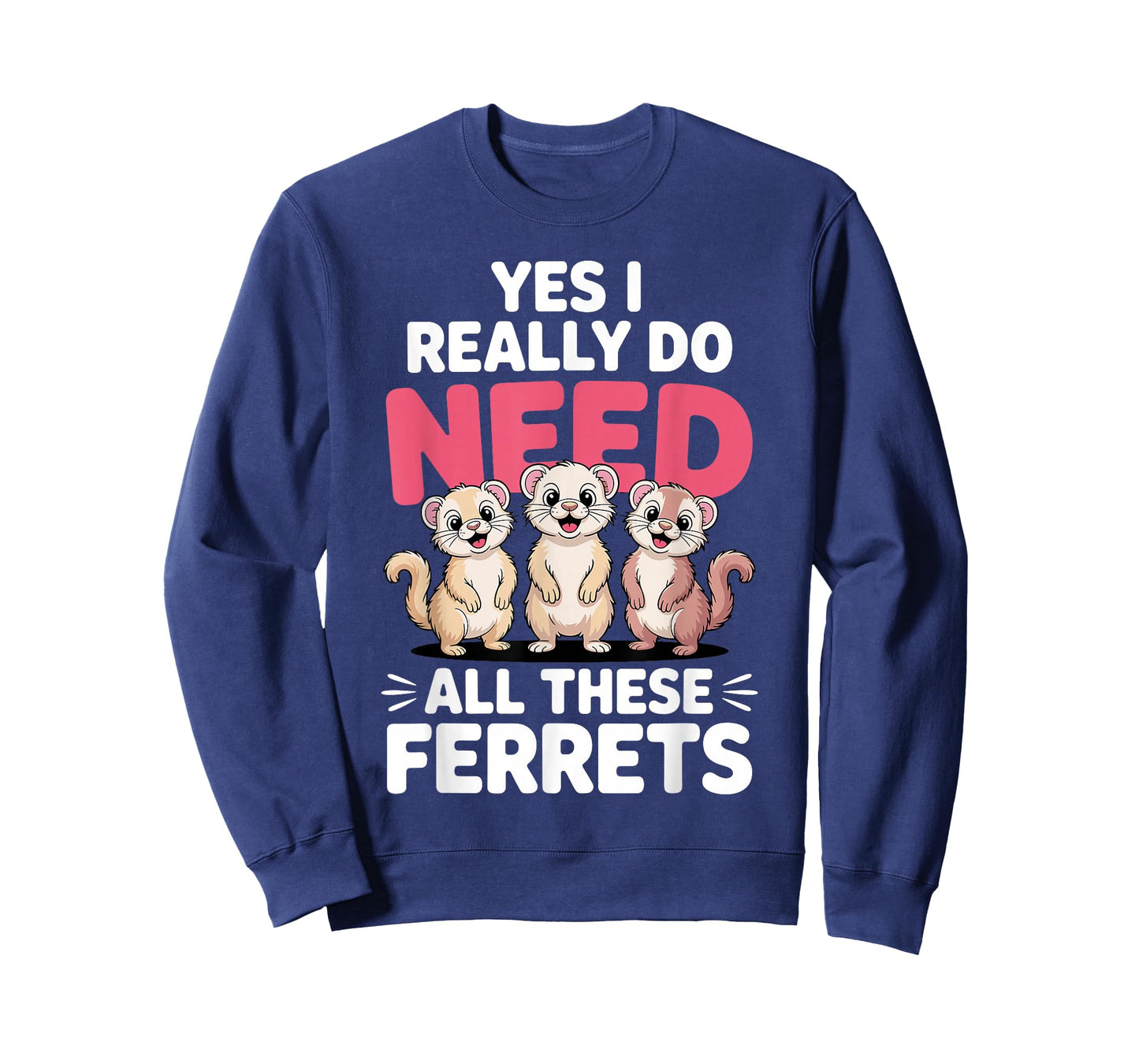 Cute Ferret Design for Men Women Kids Animal Ferret Lover T-Shirt