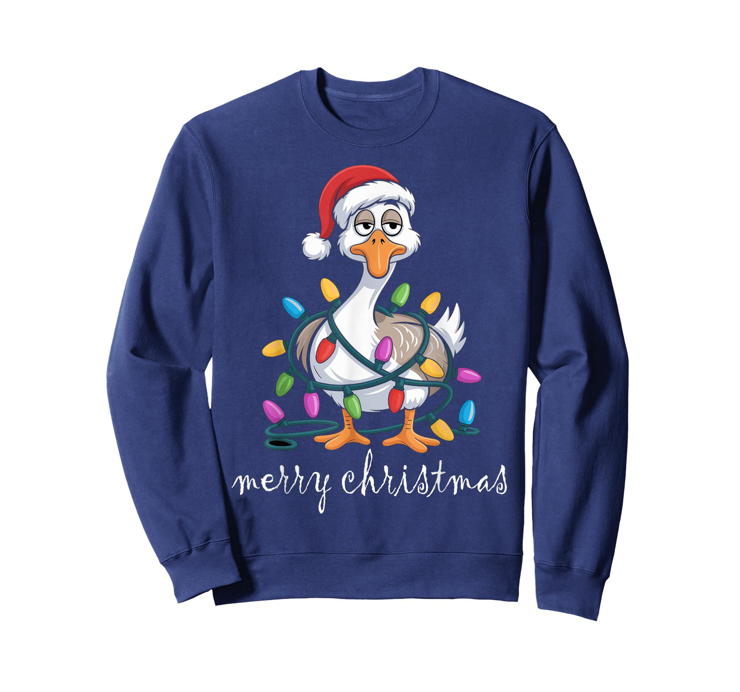 Funny Tired Goose Christmas Lights Silly Holiday Funny Goose T-Shirt