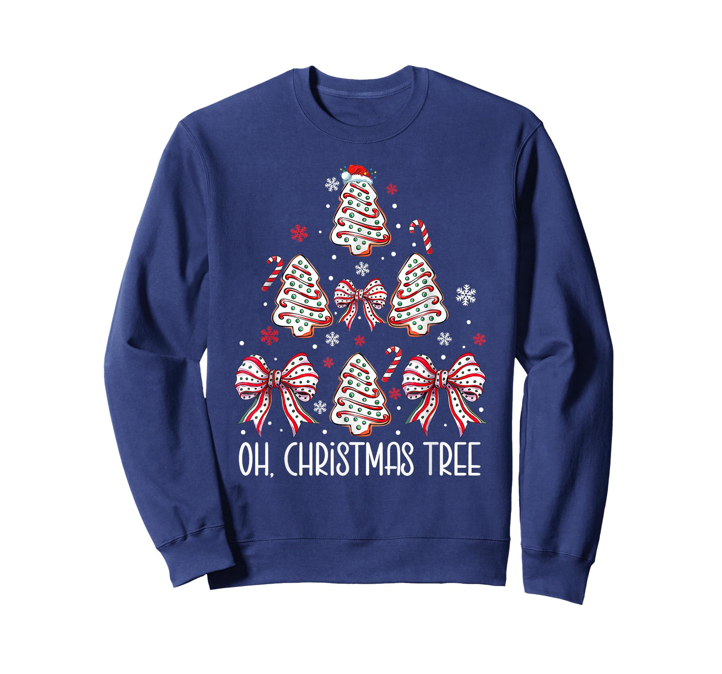 Groovy Oh Christmas Tree Cakes Debbie Becky Jen Cake Lovers T-Shirt