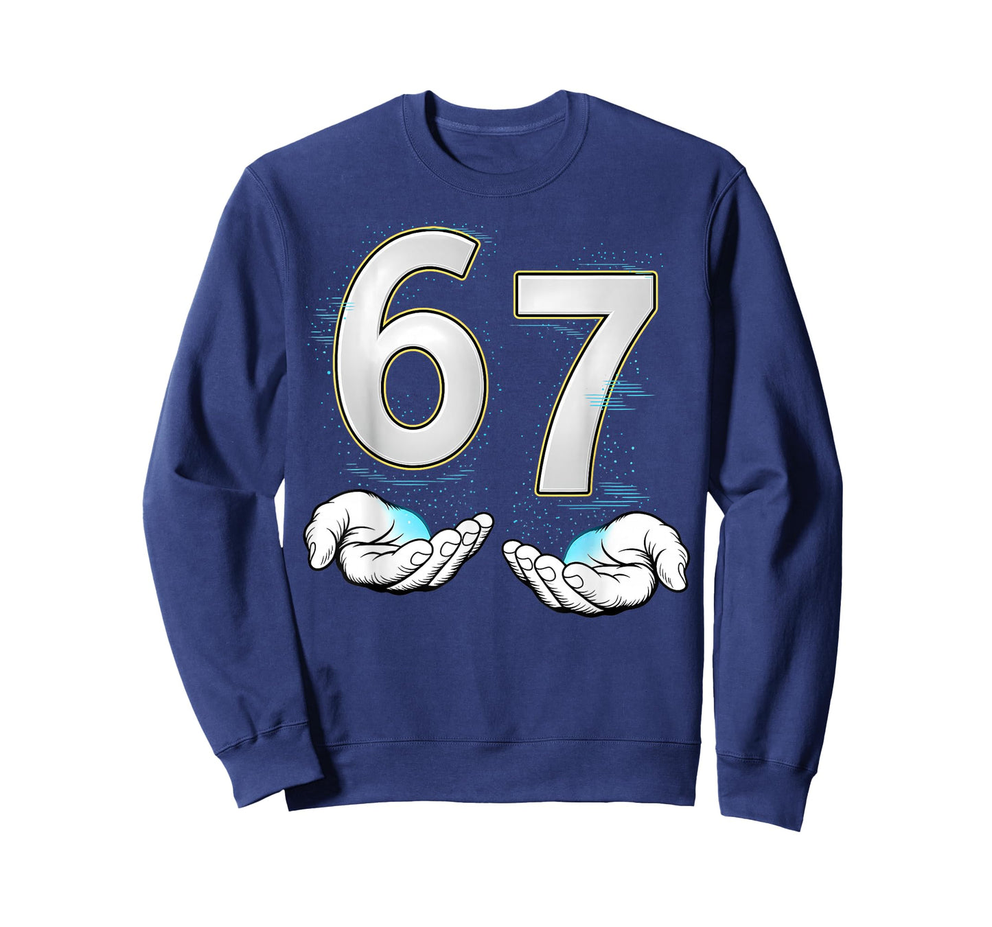 Funny Six Seven 6 7 Meme Gen Alpha Slang 6 7 Hands Boys Men T-Shirt