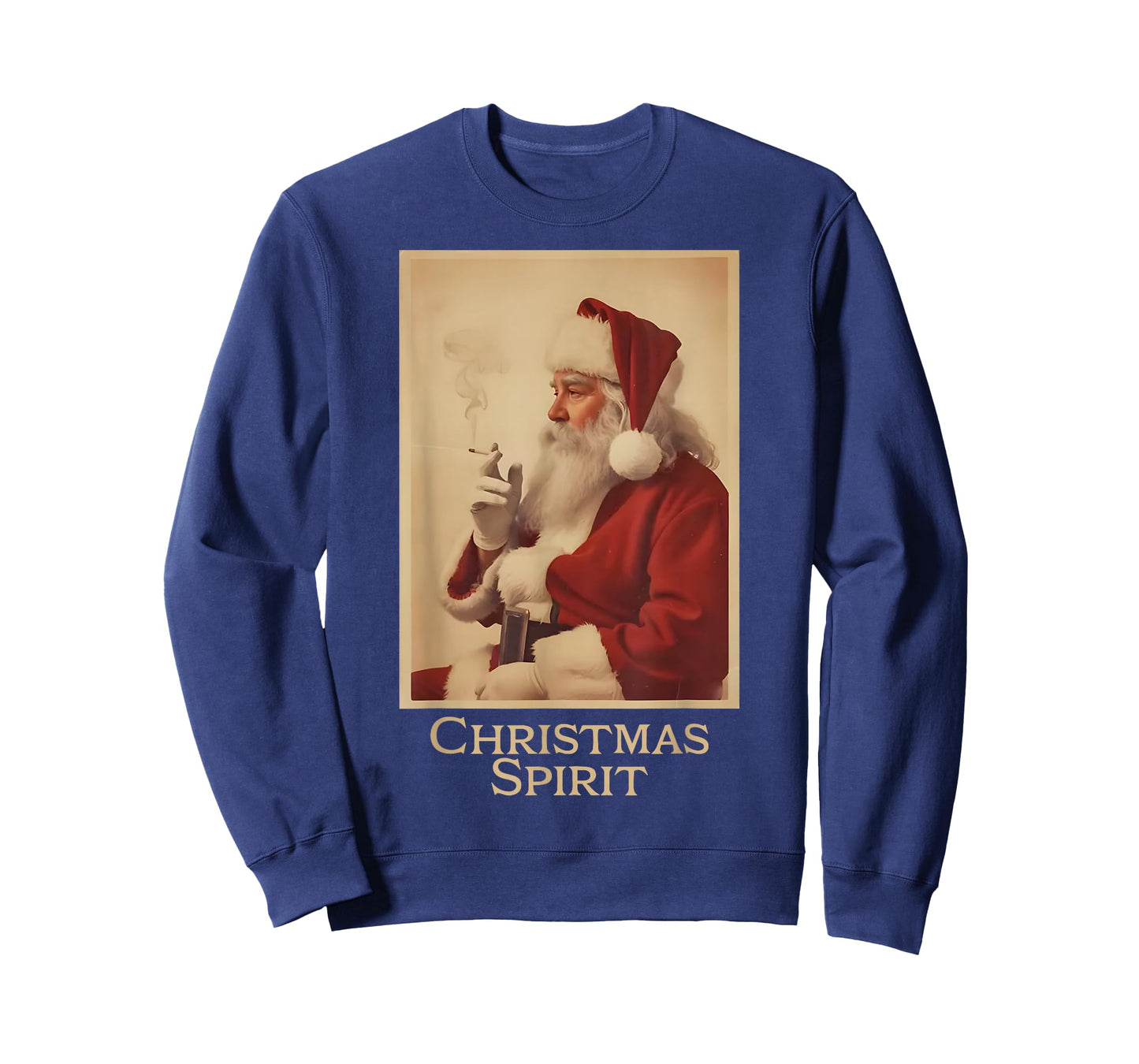Christmas Spirit Funny Vintage Santa Smoking Christmas Xmas T-Shirt
