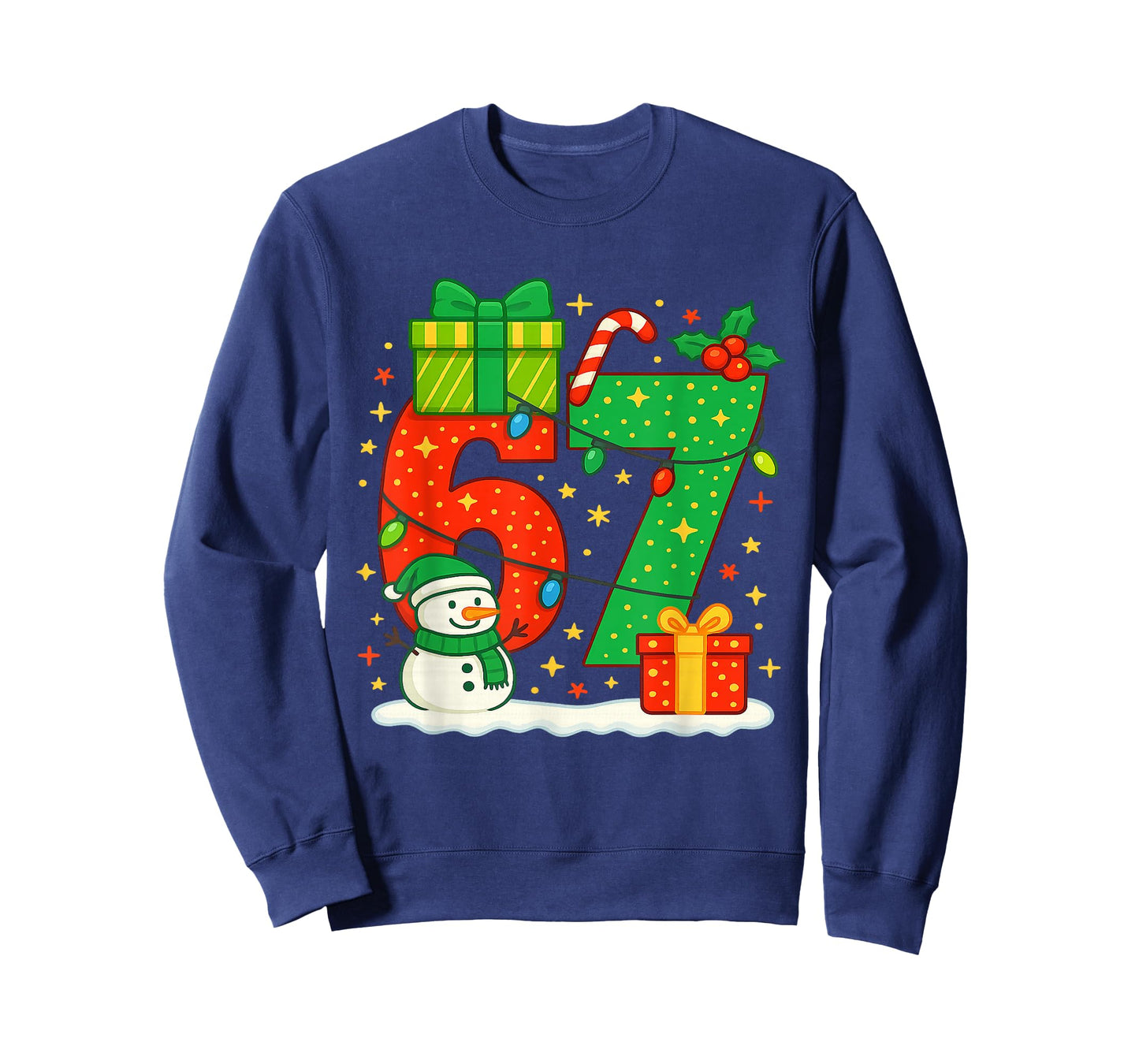 Number 67 Meme Matching Christmas Couple 67 Six Seven 6-7 T-Shirt