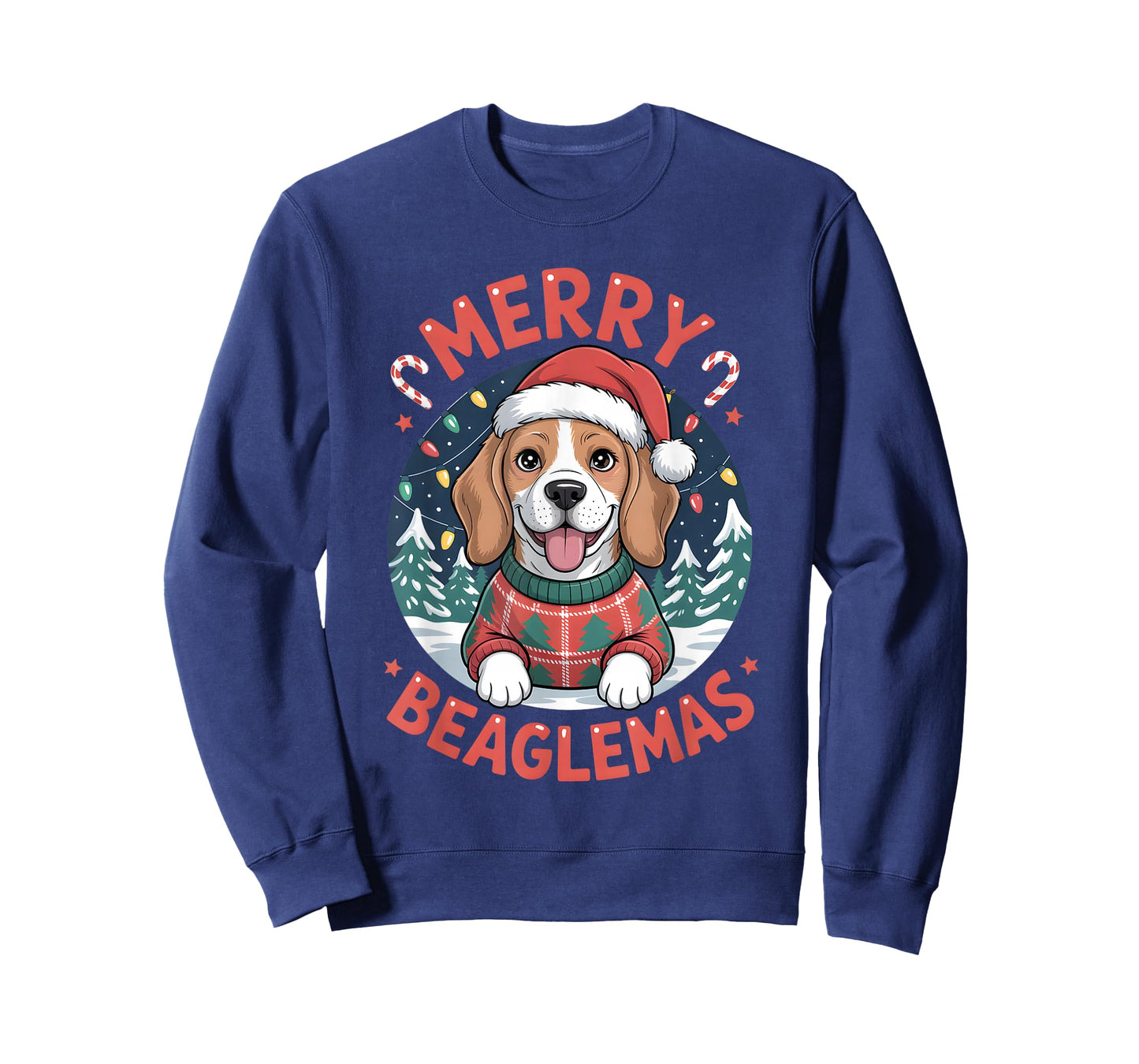 Merry Beaglemas Funny Beagle Dog Lover Christmas Holiday Tee T-Shirt