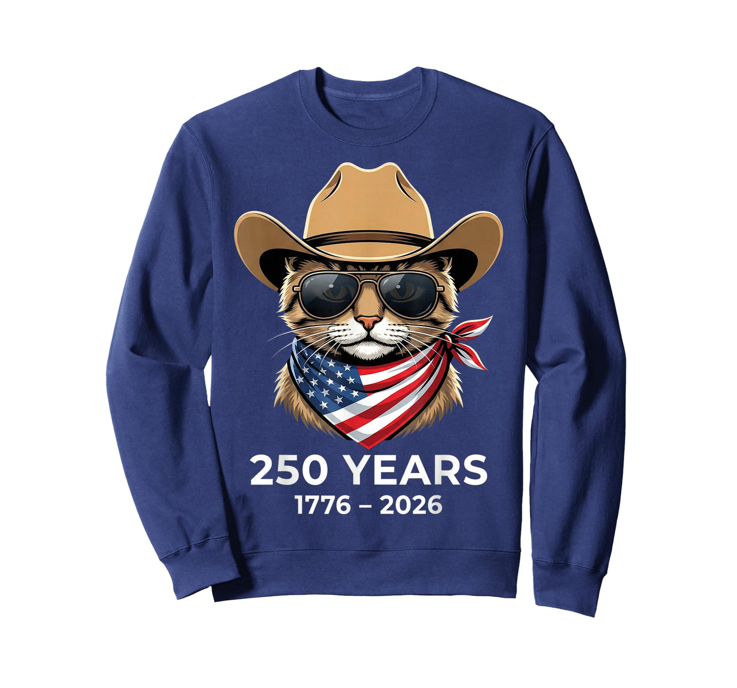 America Flag 250 Anniversary USA Shirt Cat 4th of July T-Shirt