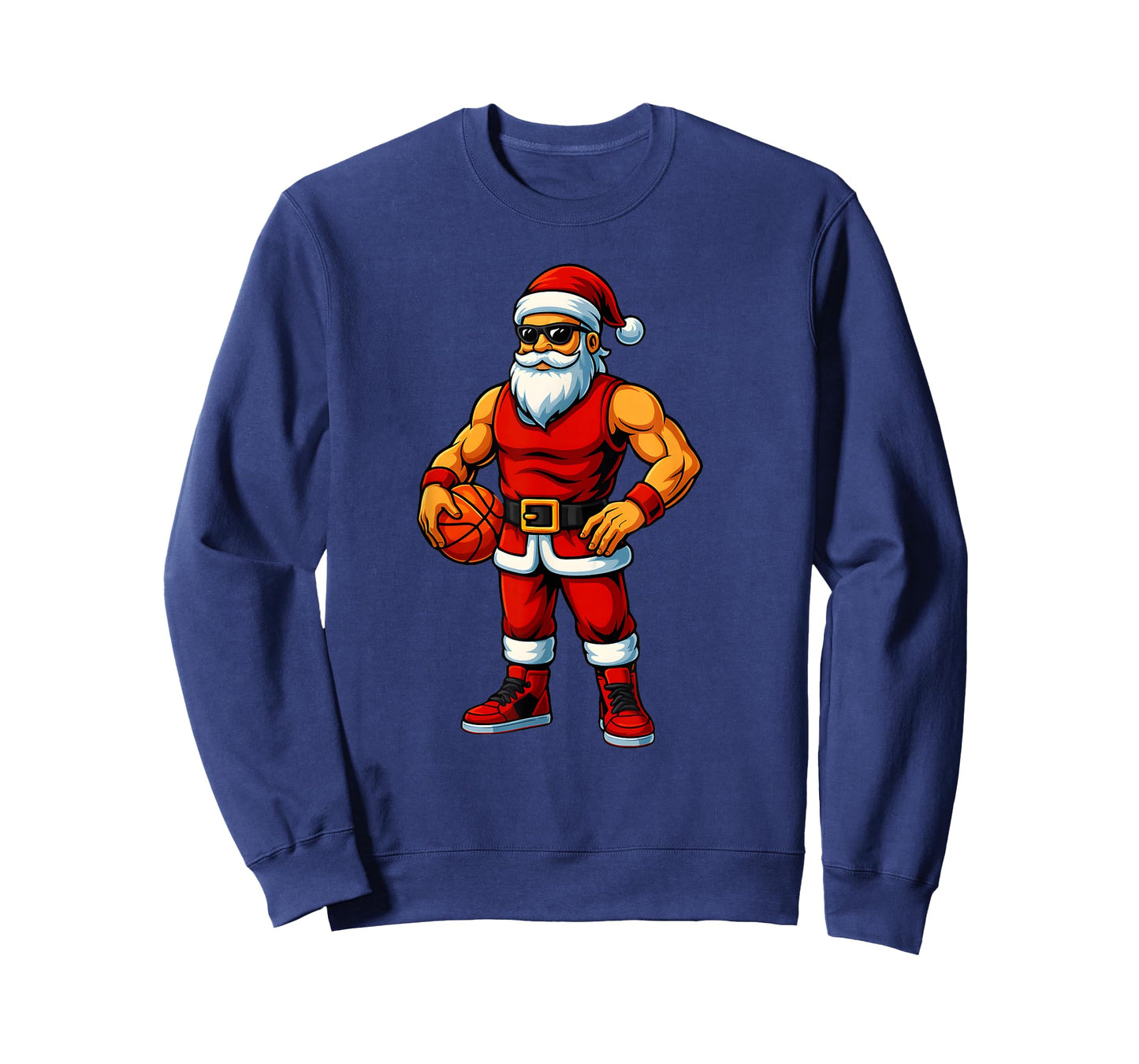 Santa Claus Dunking A Basketball Christmas Basketball Xmas T-Shirt