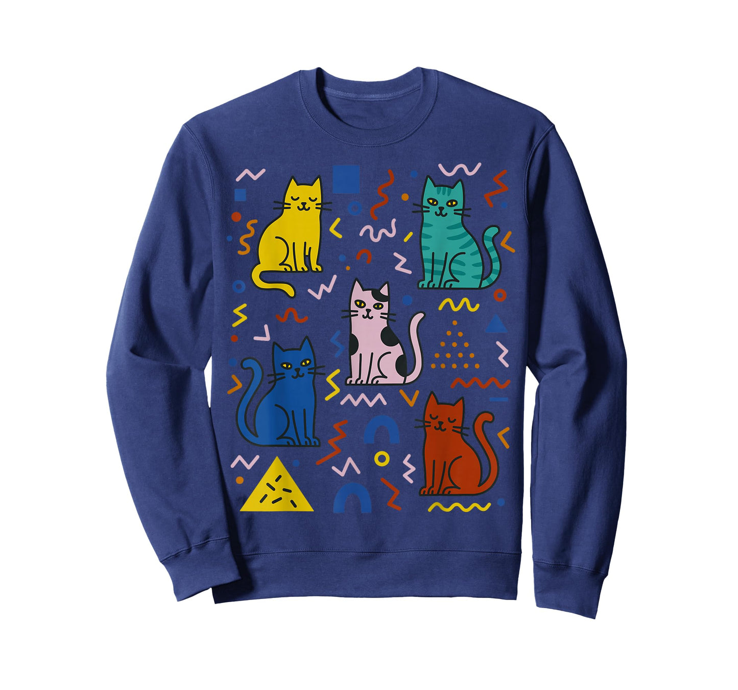 Retro Postmodern Cat Art Cute Modern Graphic T-Shirt