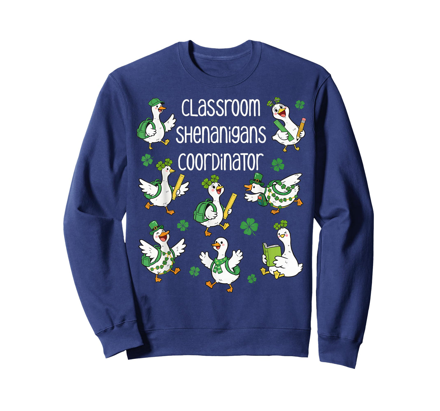 Lucky Learning Geese St Patrick’s Day Teacher School Fun T-Shirt