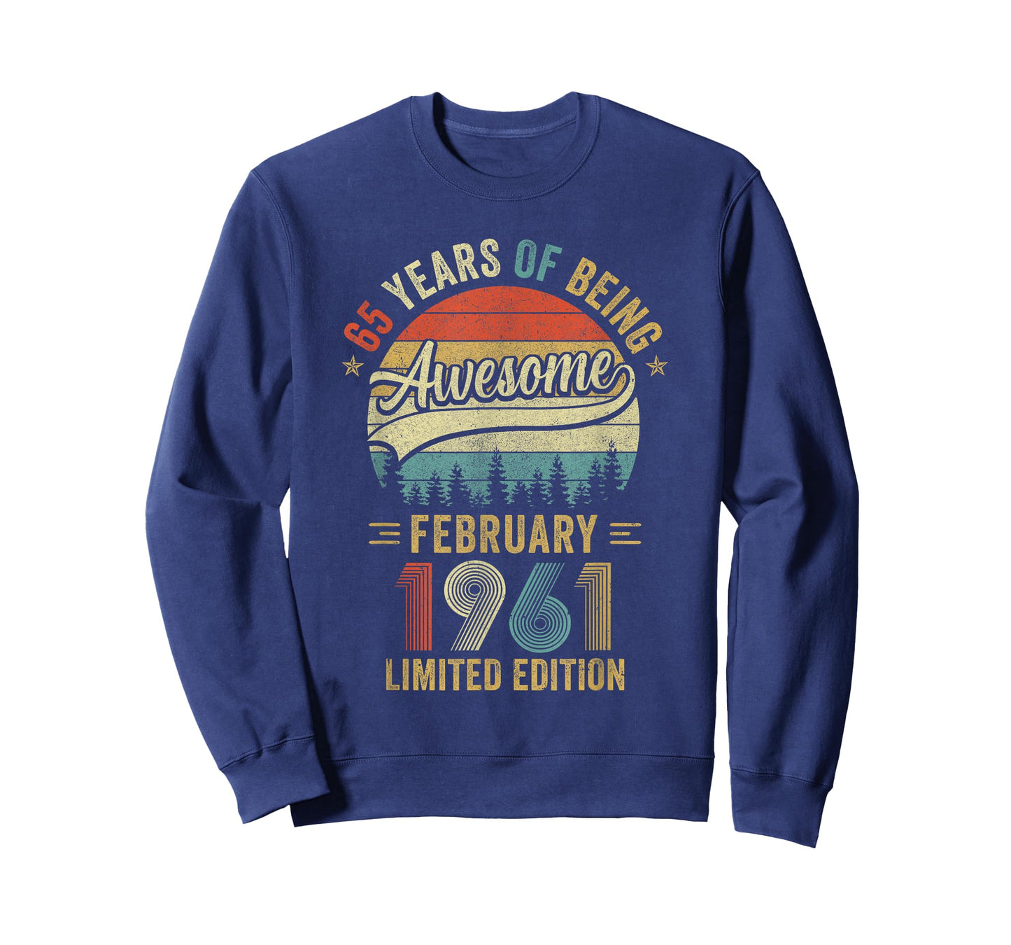 Vintage February 1961 Old 65Th Birthday Men Women T-Shirt