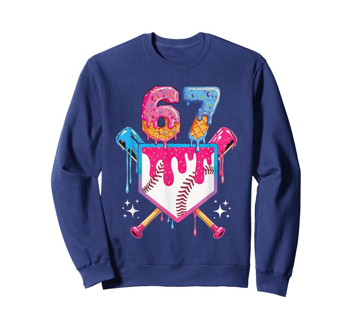 Baseball Drip Number 67 Player Or 67th Birthday T-Shirt