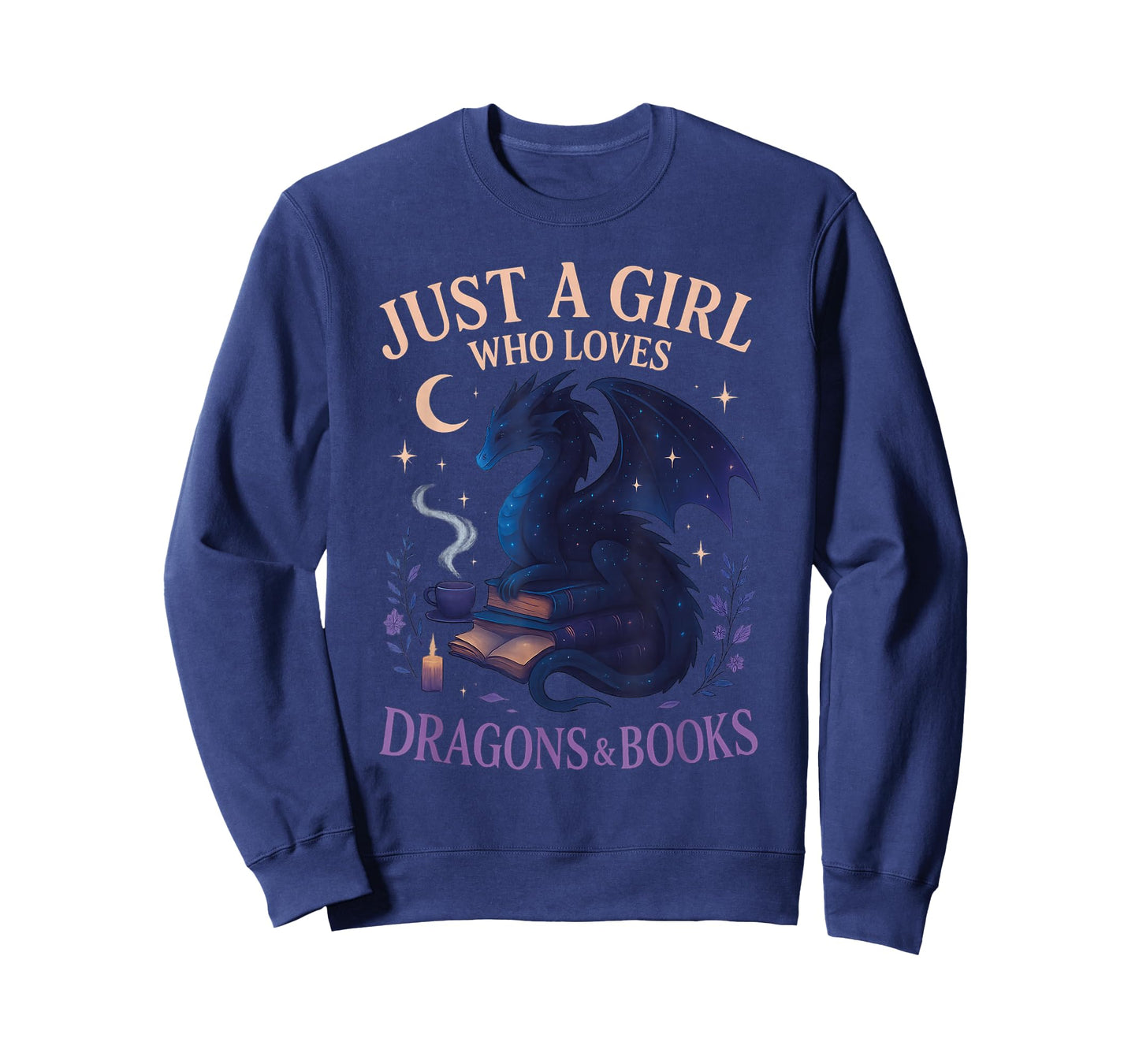 Just a Girl Who Loves Dragons and Books Fantasy T-Shirt