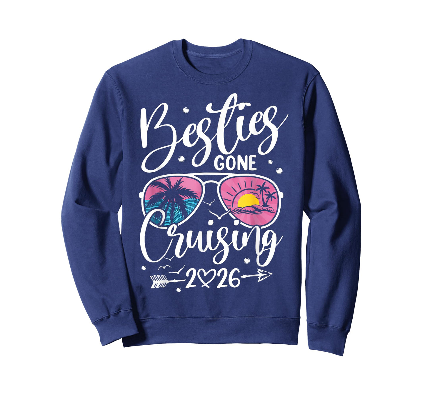 Besties Gone Cruising 2026 Girls Matching Women Cruise T-Shirt