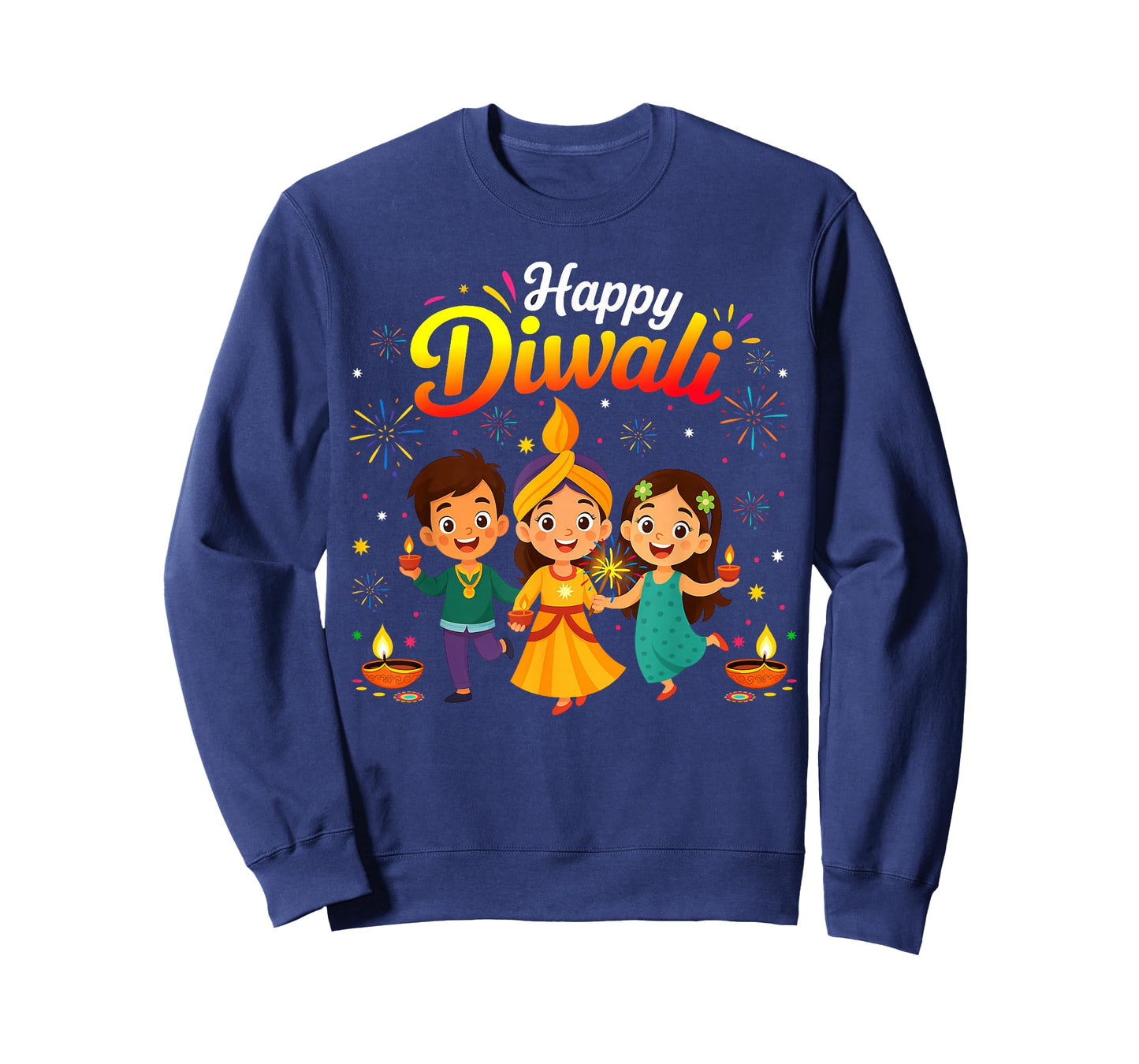 Happy Diwali Cute Kids Festival Lights Celebration Boys Girl T-Shirt