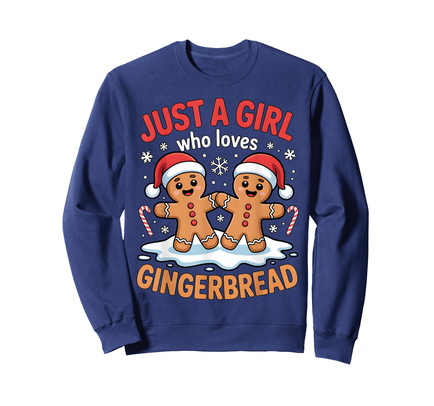 Just a Girl Who Loves Gingerbread Cute Christmas Outfit T-Shirt