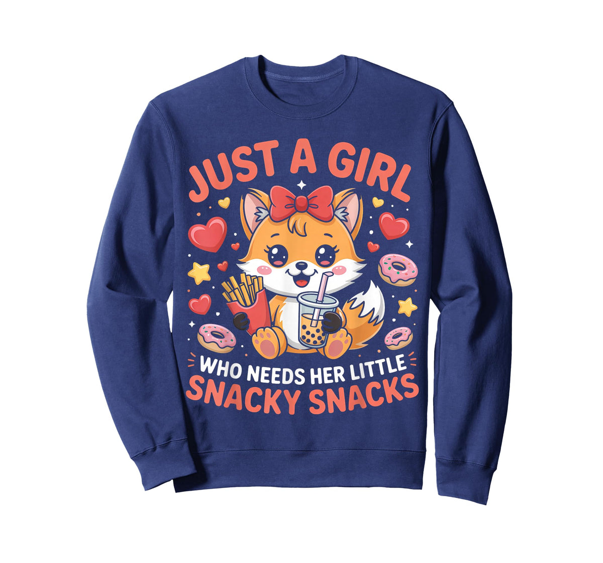 Just a Girl Who Needs Her Snacky Snacks Design T-Shirt