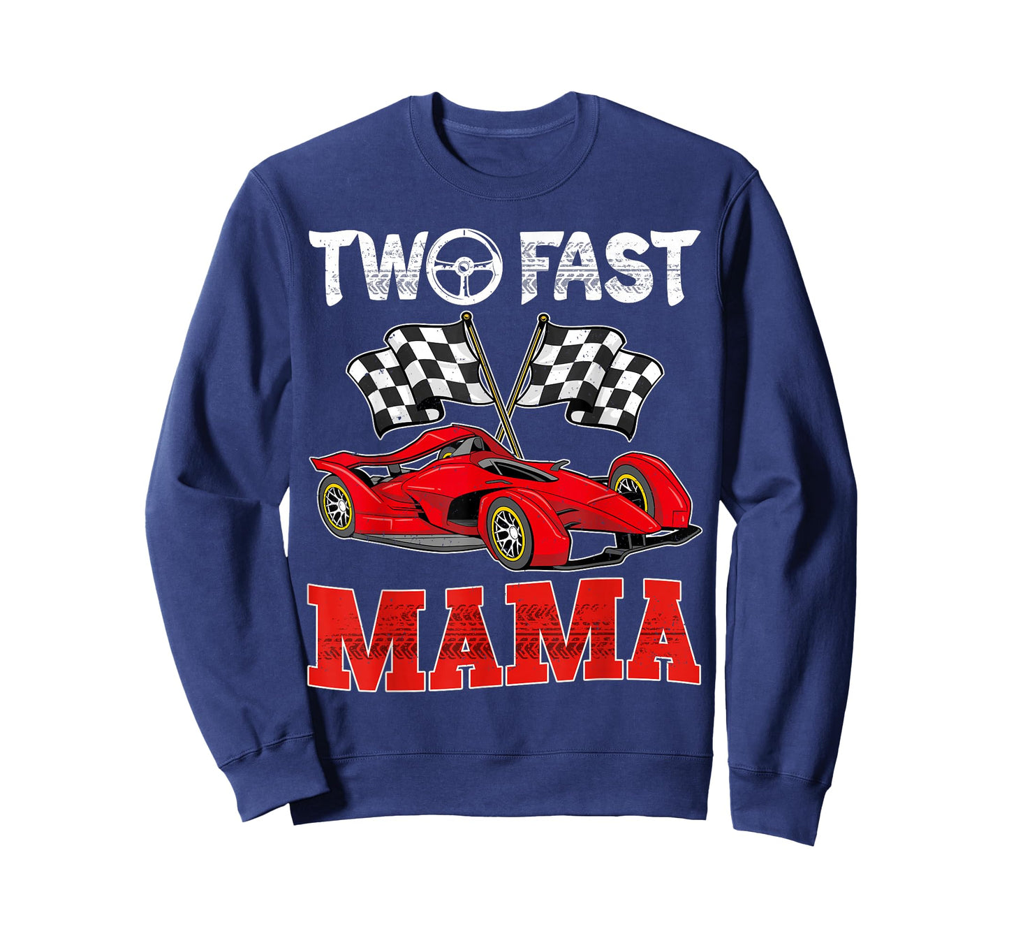 Two Fast Mama Pit Crew Racing Car Family Birthday T-Shirt