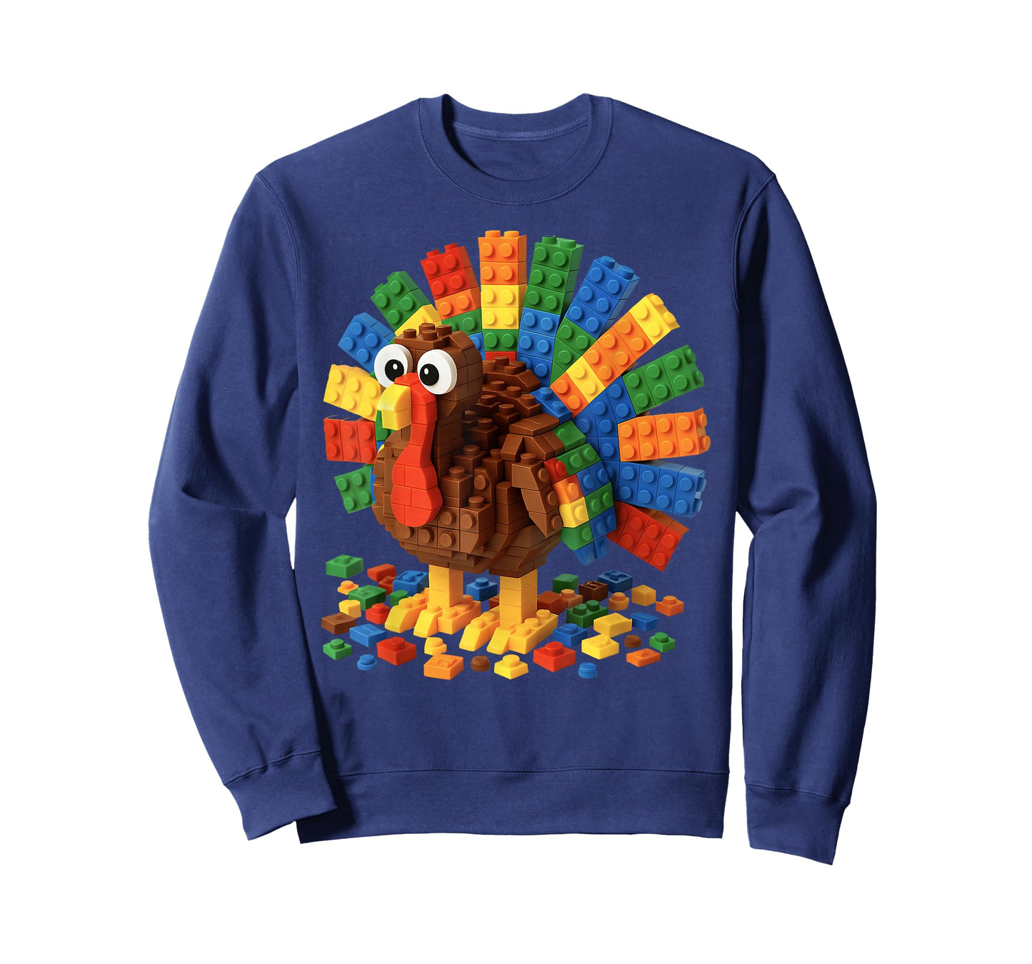 Master Builder Building Blocks Turkey Thanksgiving Men Boy T-Shirt