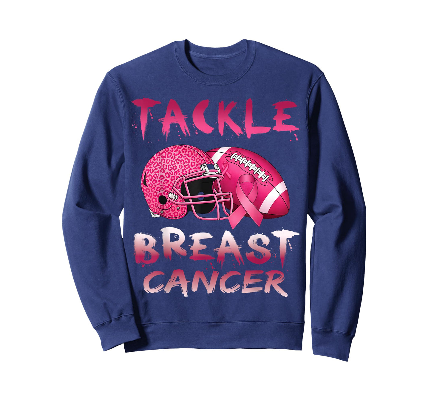 Tackle Breast Cancer Awareness American Football Leopard T-Shirt