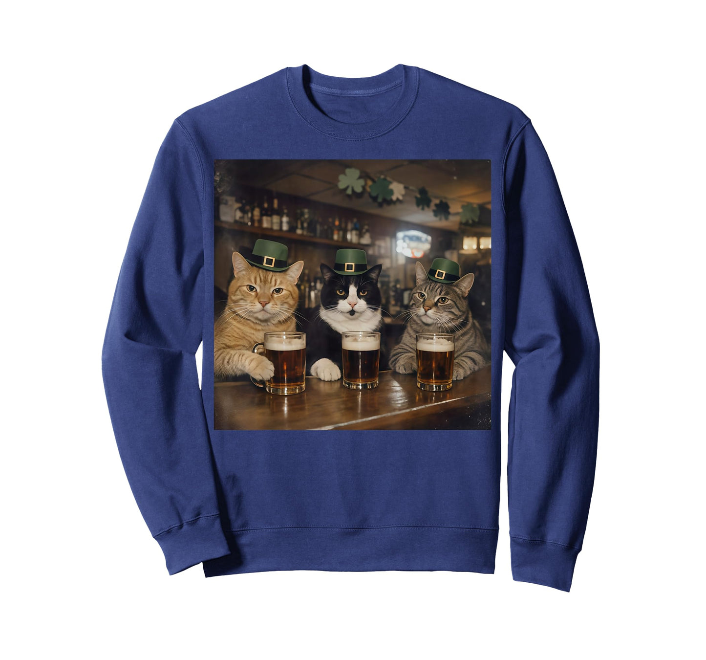 Funny Cat St Patricks Day Design T-Shirt