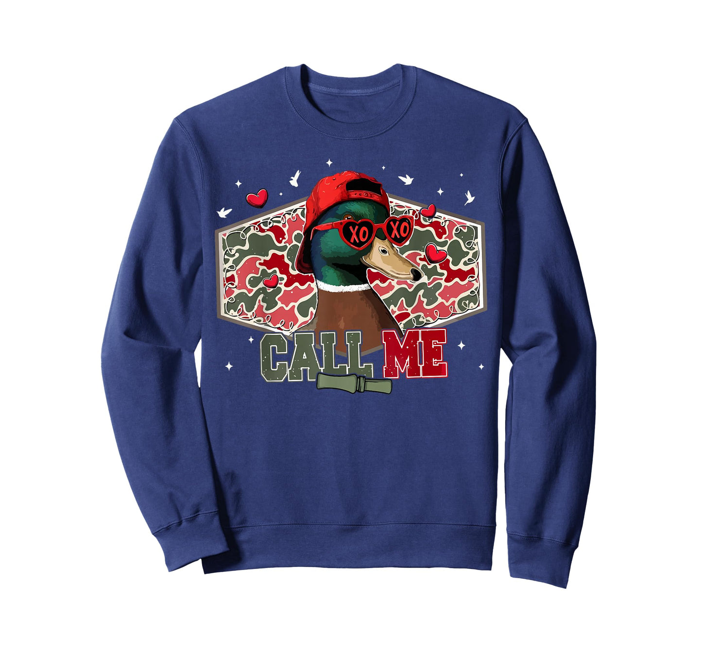 Call Me Duck Hunting Retro Valentine's Day Men Women T-Shirt