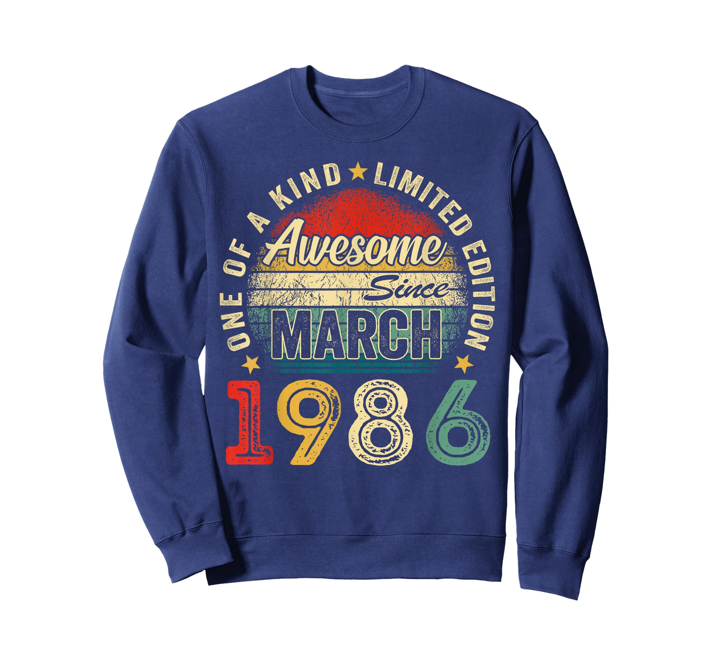 Awesome Since March 1986 Vintage Retro 40th Birthday Men Boy T-Shirt