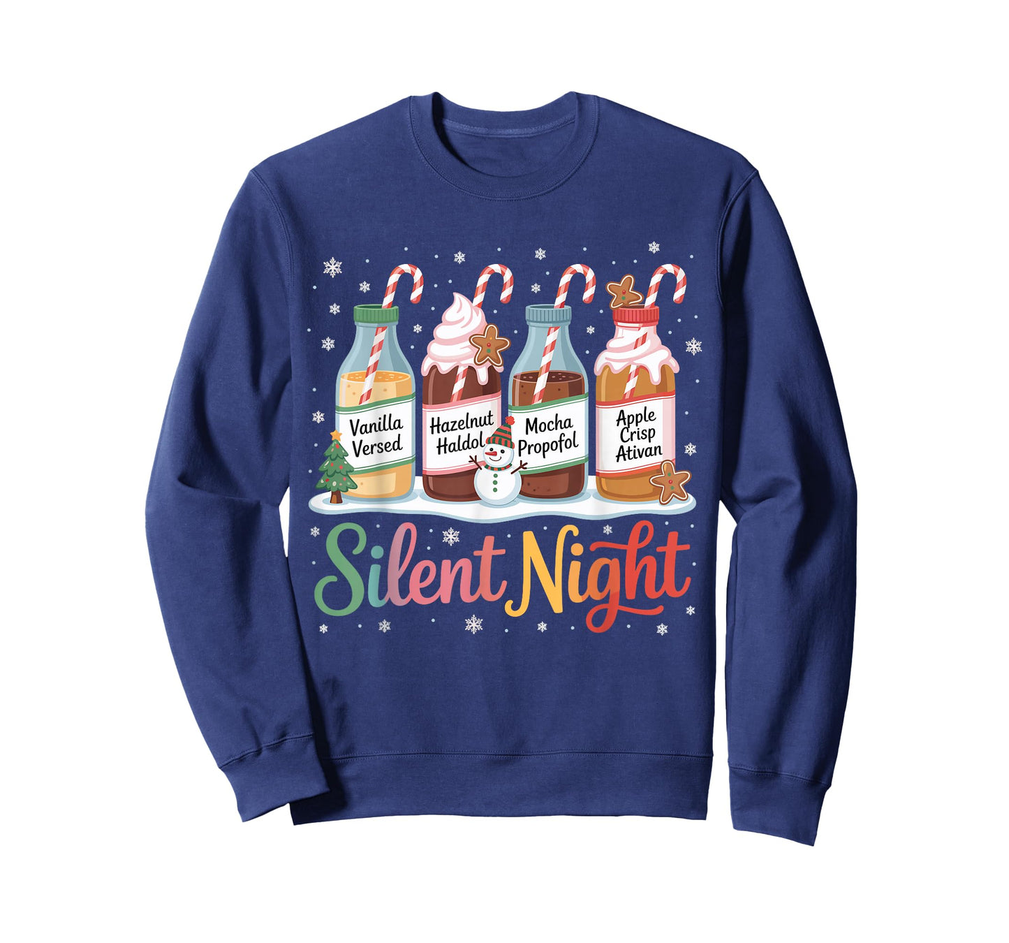Funny Santa Propofol Silent Night ICU Nurses Merry Christmas T-Shirt