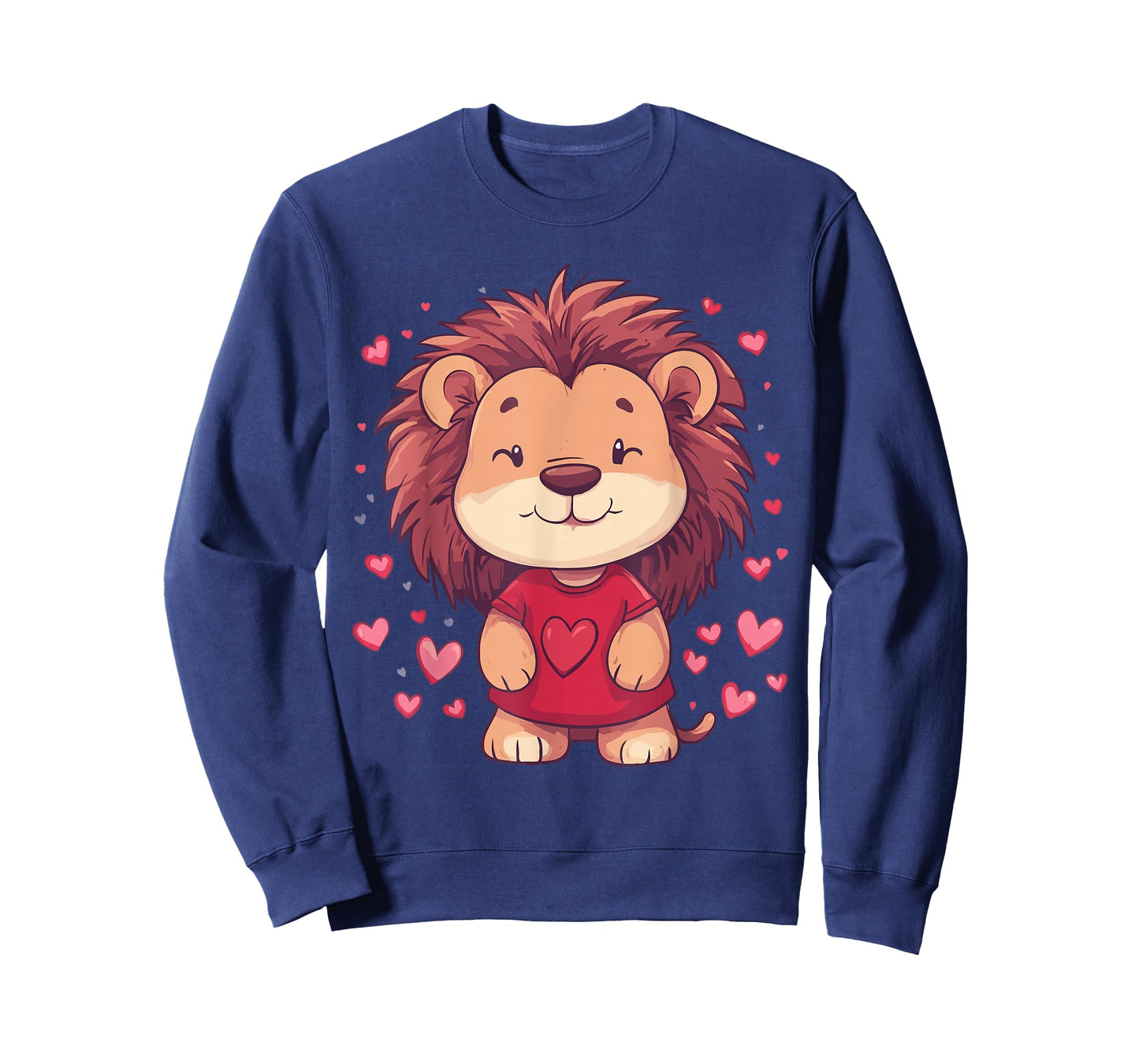 Lion Lover Heart Girls Valentine’s Day Women Lion T-Shirt