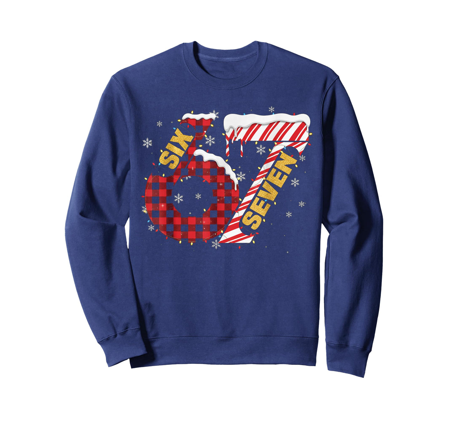 Funny Six Seven 67 Meme 67 Christmas Holiday Women Kids Xmas T-Shirt