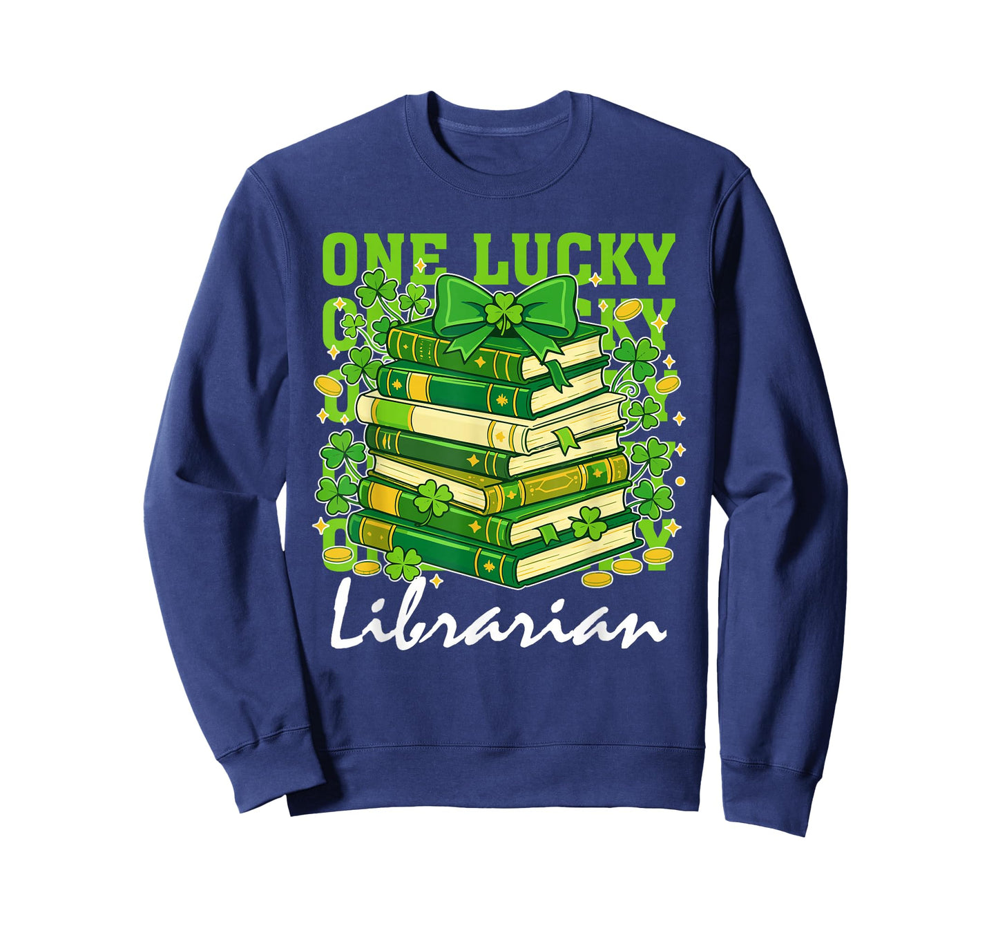 Lucky Librarian St Patrick's Day Teacher Reading Book T-Shirt