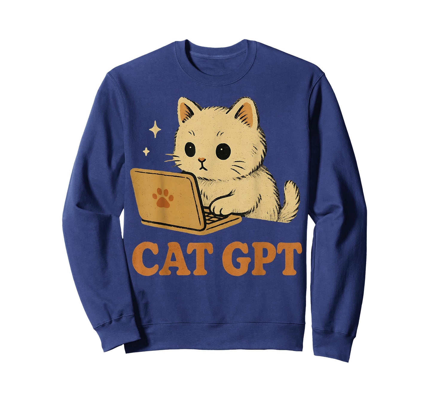 Cat GPT Retro Vintage Kitten Cute Funny Pun Graphic T-Shirt