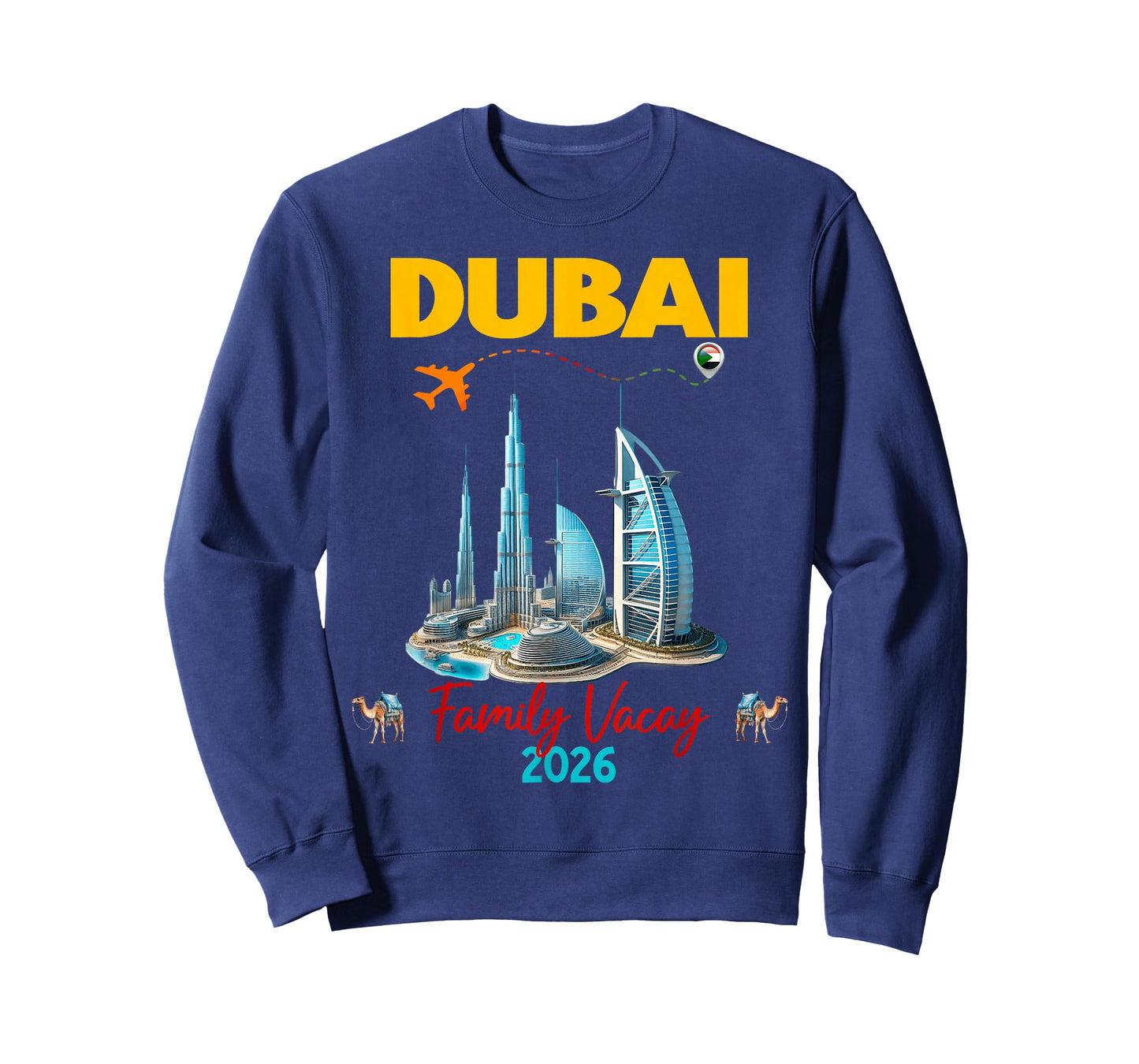 Dubai Family Friends Vacation 2026 Birthday Group T-Shirt