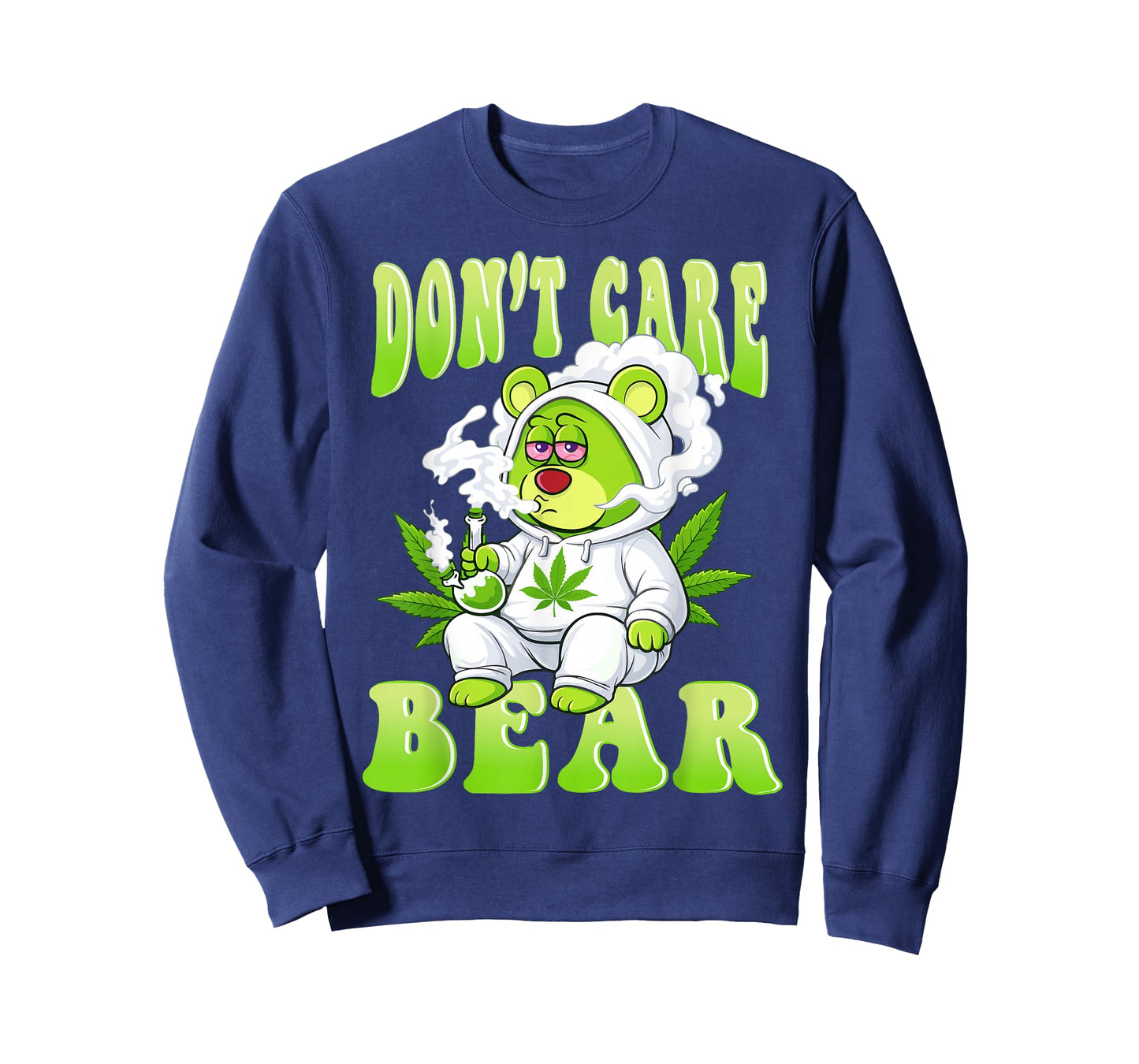 Stoned Bear Smoking Weed Don't Care Marijuana Cannabis 420 T-Shirt