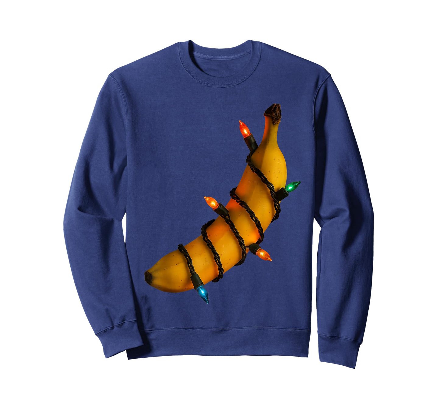 Christmas Banana with Lights Fun Holiday Design Unisex T-Shirt