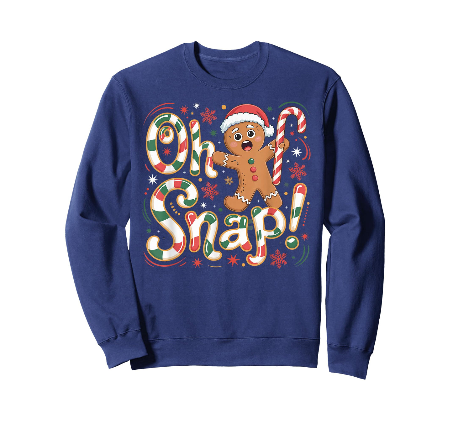 Oh Snap Gingerbread Man Funny Christmas Xmas Men Women Kids T-Shirt