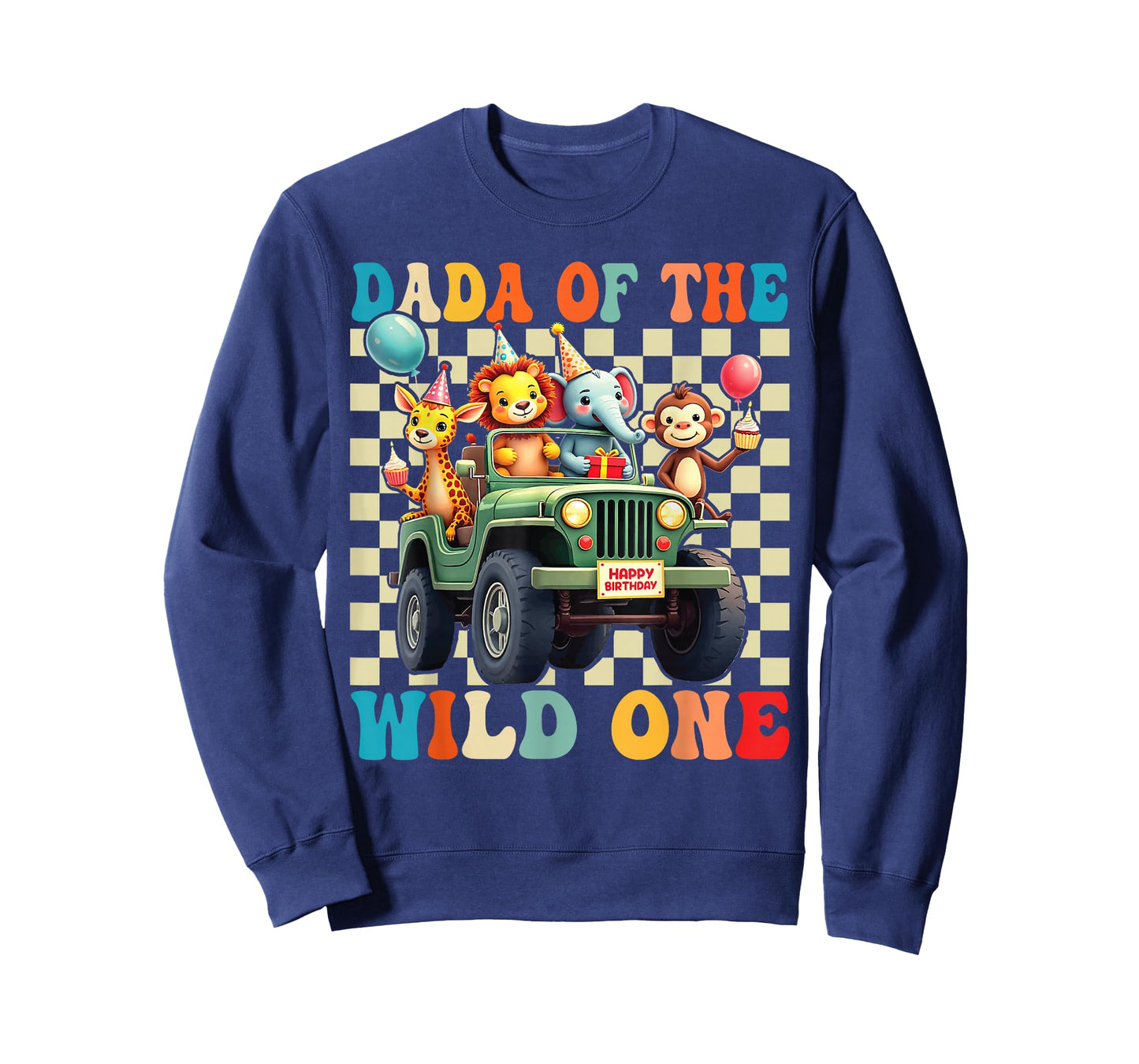 Dada of The Wild One 1st Birthday Safari Jungle Animals T-Shirt