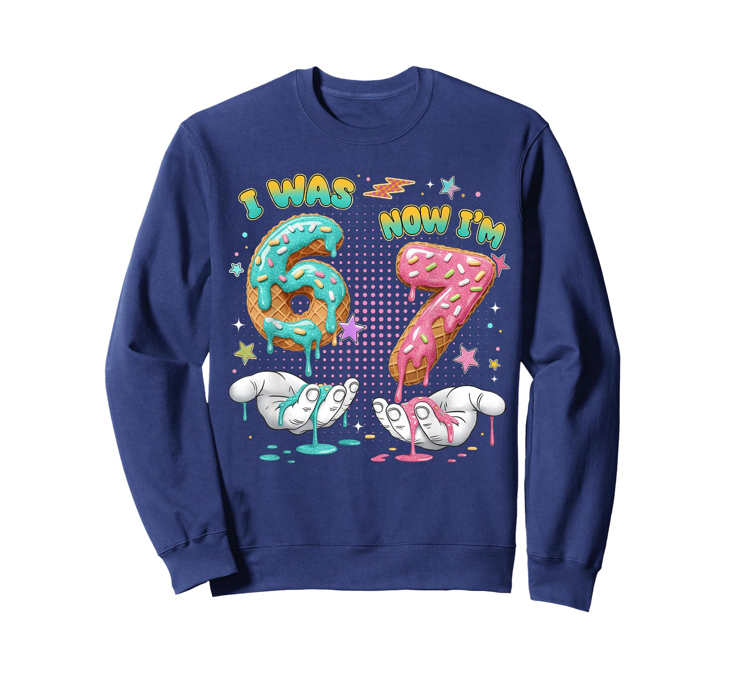 7 Year Old Birthday Funny I was 6 Now I'm 7 Boy Girl Kid T-Shirt