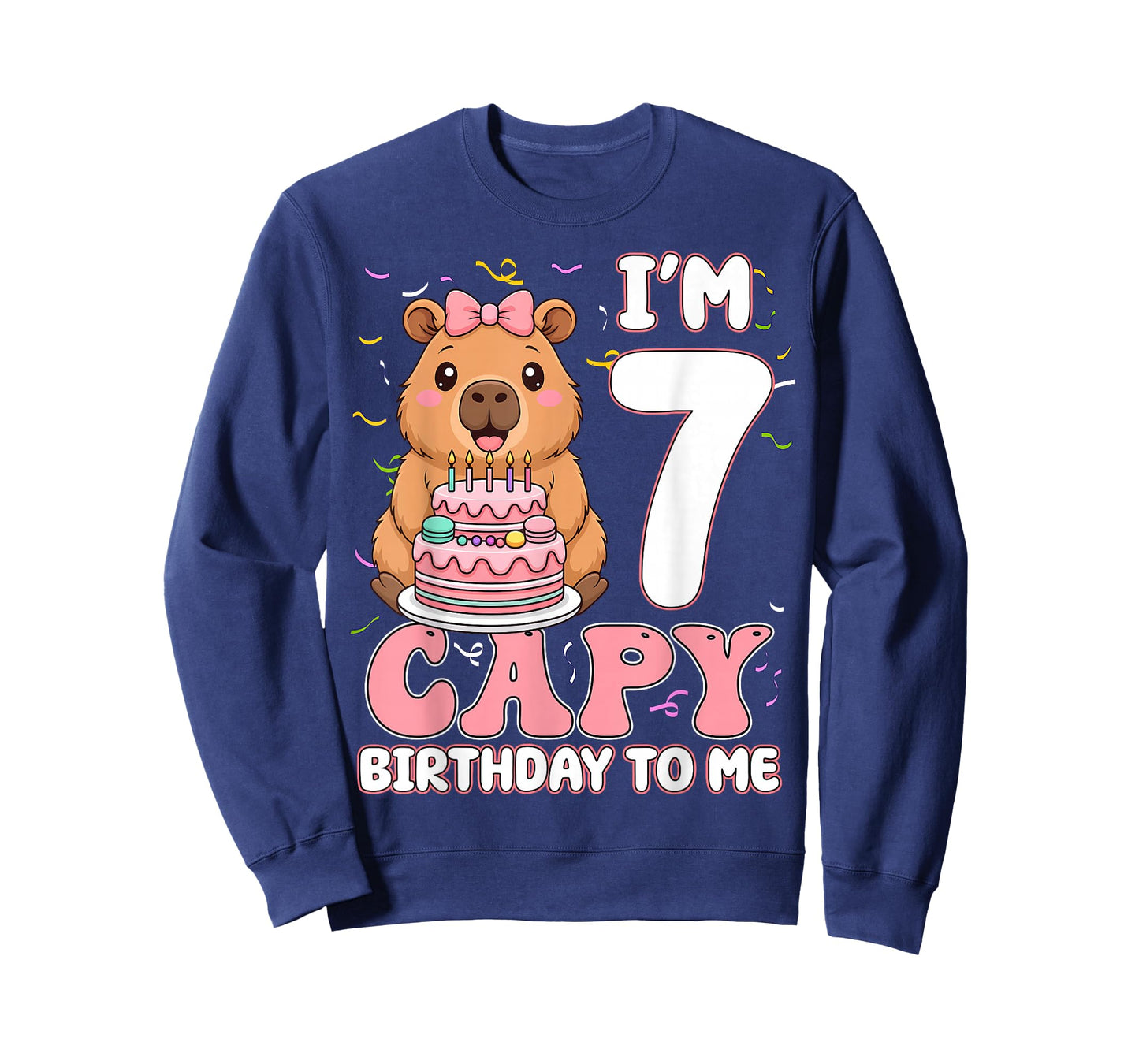 7 Years Old Capy Birthday to Me 7th Birthday Capybara Girl T-Shirt