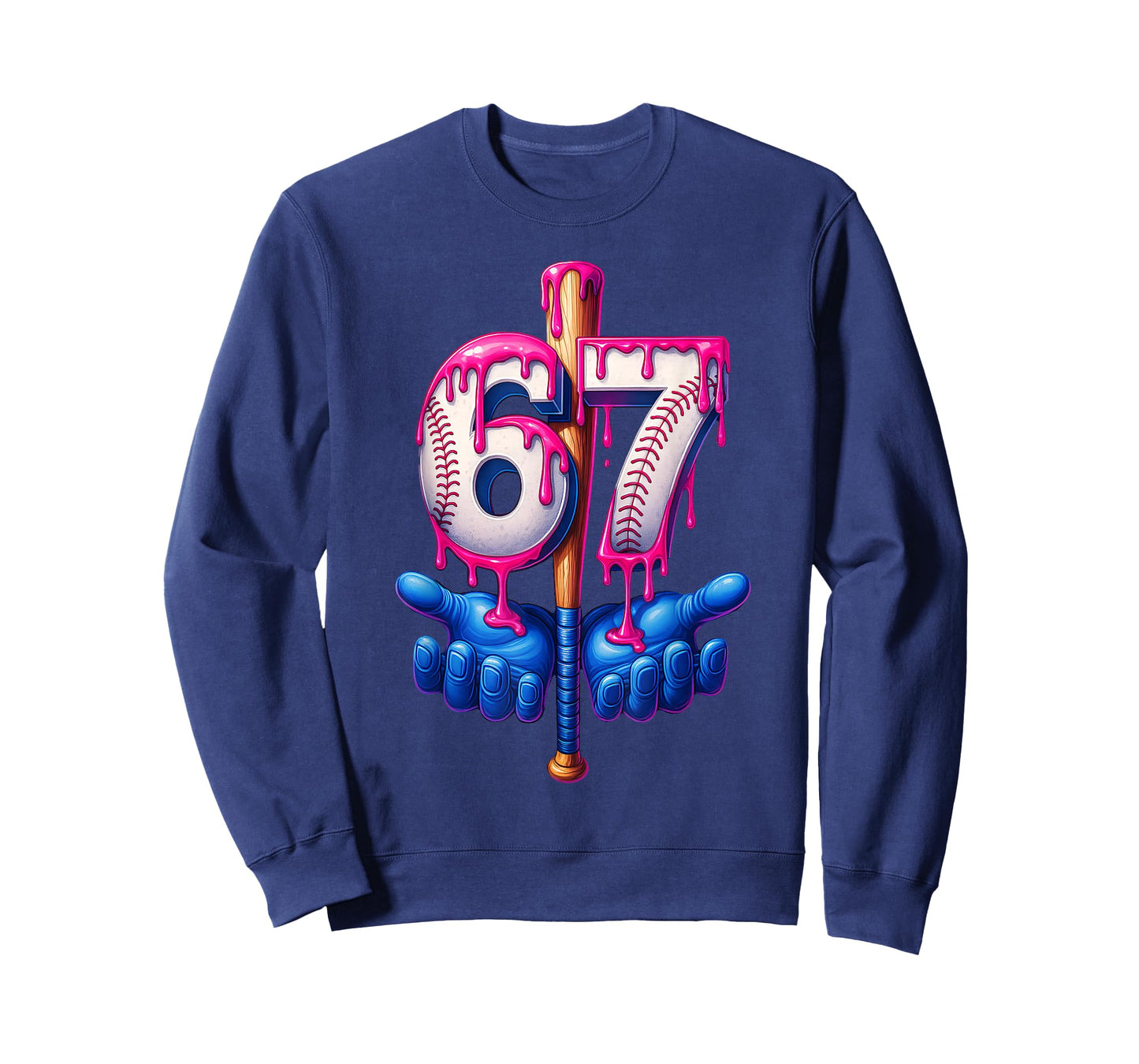 Baseball Drip 6 7 Number 67 Six Seven Meme Mens Boys Kids T-Shirt