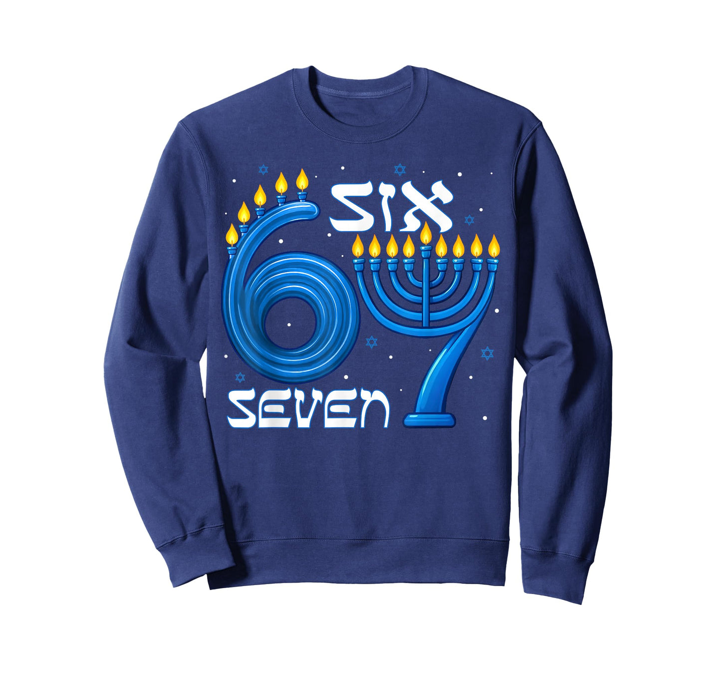 Funny Six Seven 67 Meme Sarcastic Hanukkah Chanukah Men Kids T-Shirt