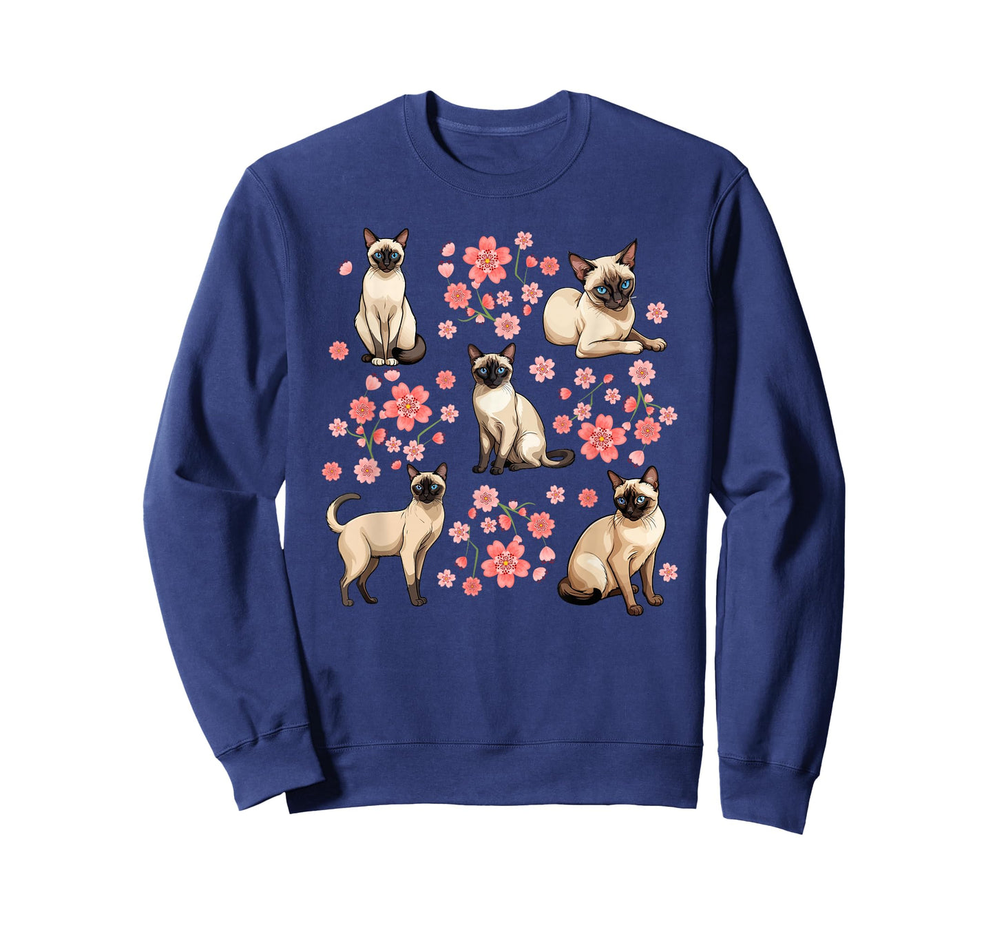 Siamese Cat Flowers Siamese Owner Siamese Cat Lover T-Shirt