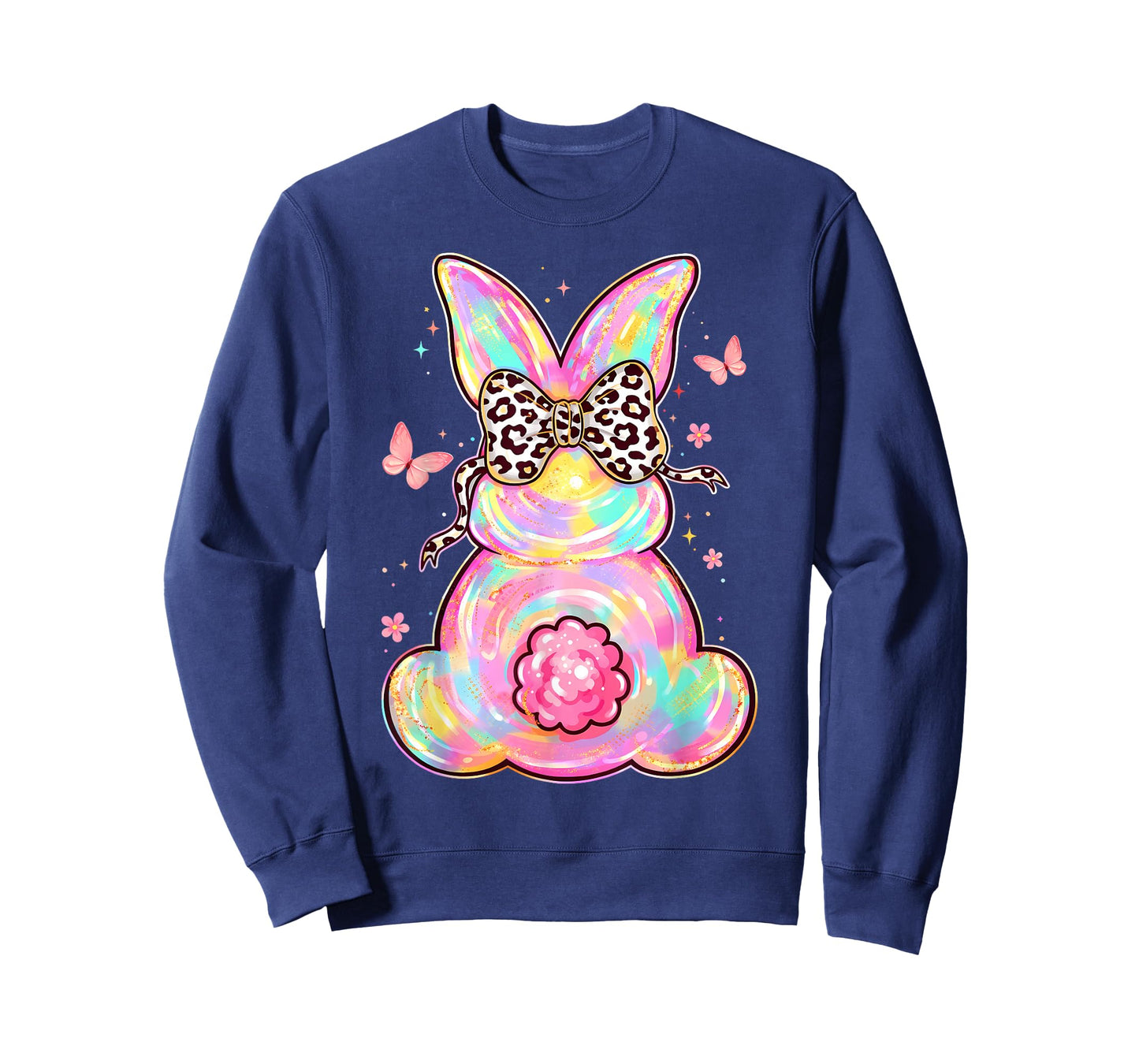 Women Girls Easter Cute Bunny Leopard Easter Women Kids Girl T-Shirt