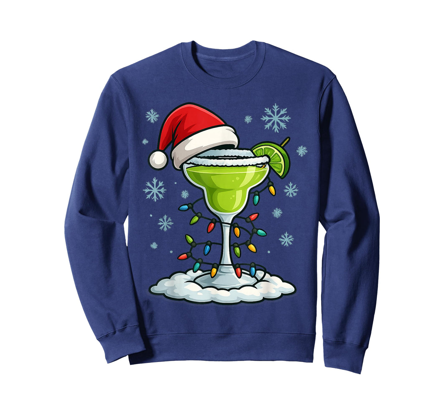 Fun Christmas Lights Wrapped On Spicy Lime Margarita Lover T-Shirt