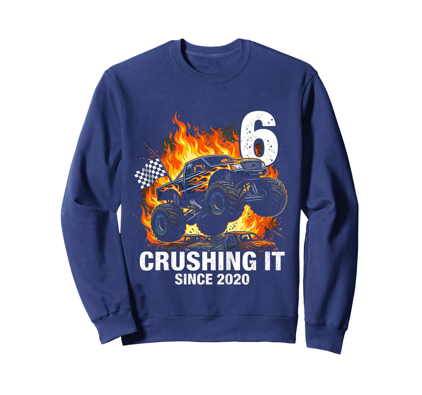Kids 6th Birthday Truck Turning 6 Years Old Boy Born in 2020 T-Shirt