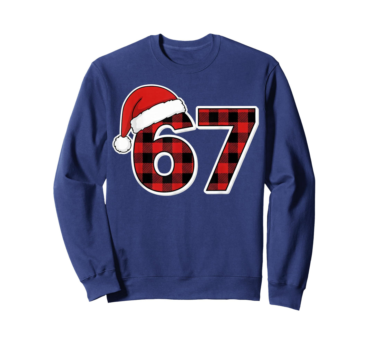 67 Meme Funny Christmas Red Plaid Xmas Pajamas Slang Kids T-Shirt