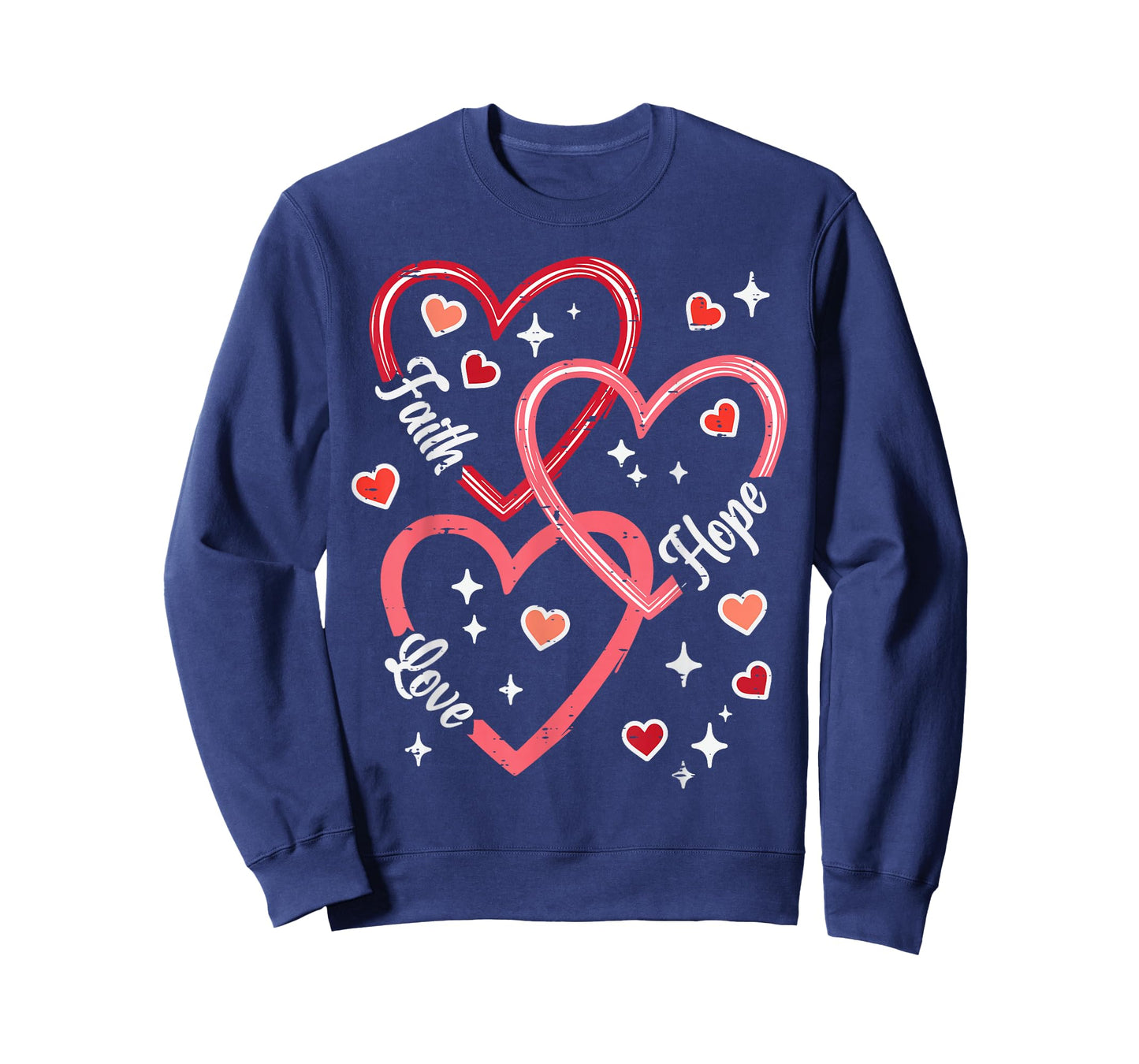 Valentines Day Faith Love Religious Christian Women Men Kids T-Shirt
