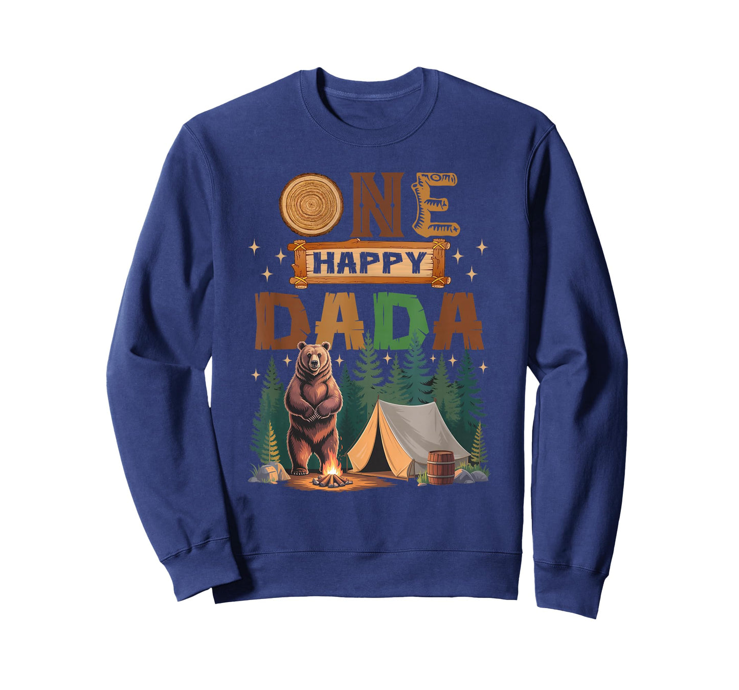 One Happy Dada Camper 1St Birthday Camping Bear T-Shirt